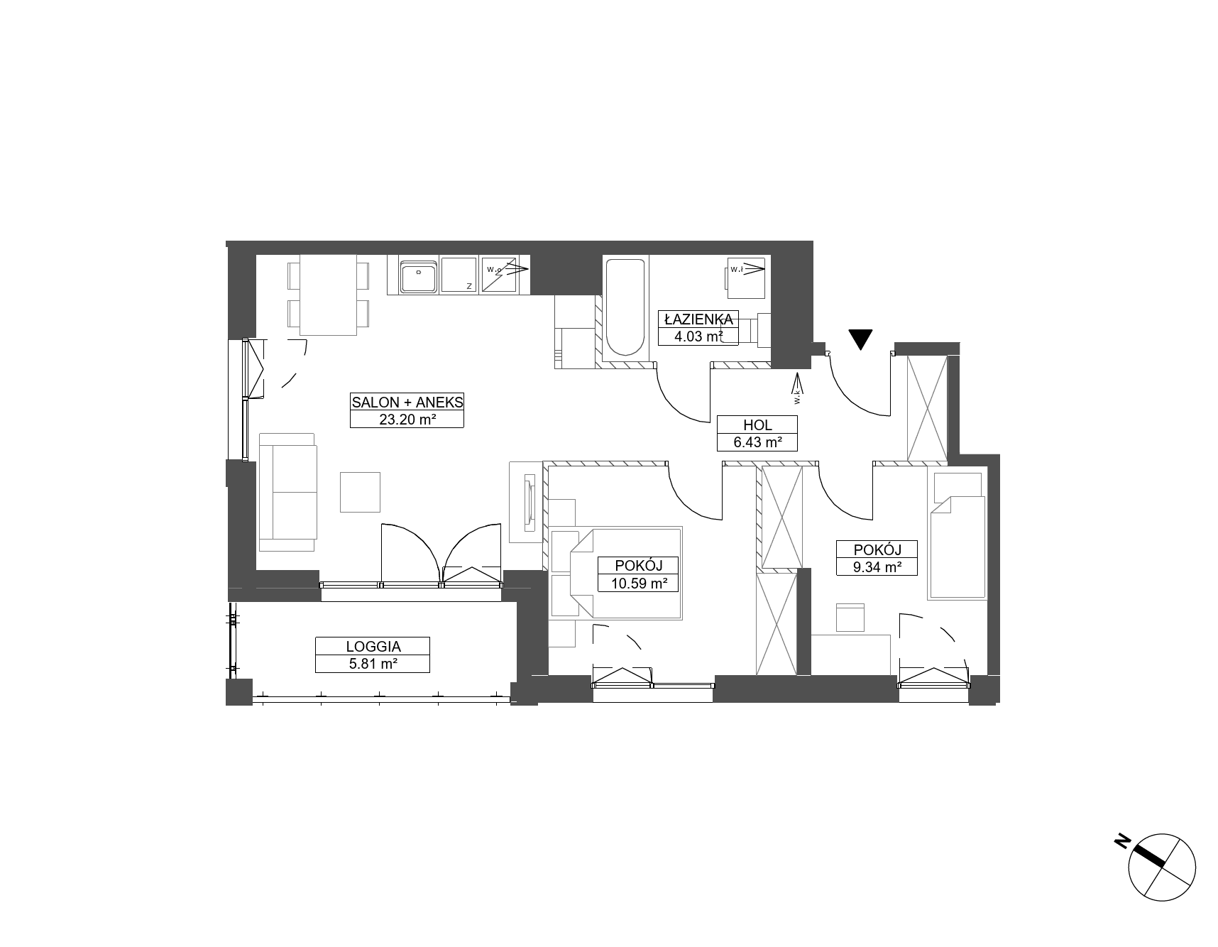 WENDY – inwestycja Robyg - lokal C.13M04