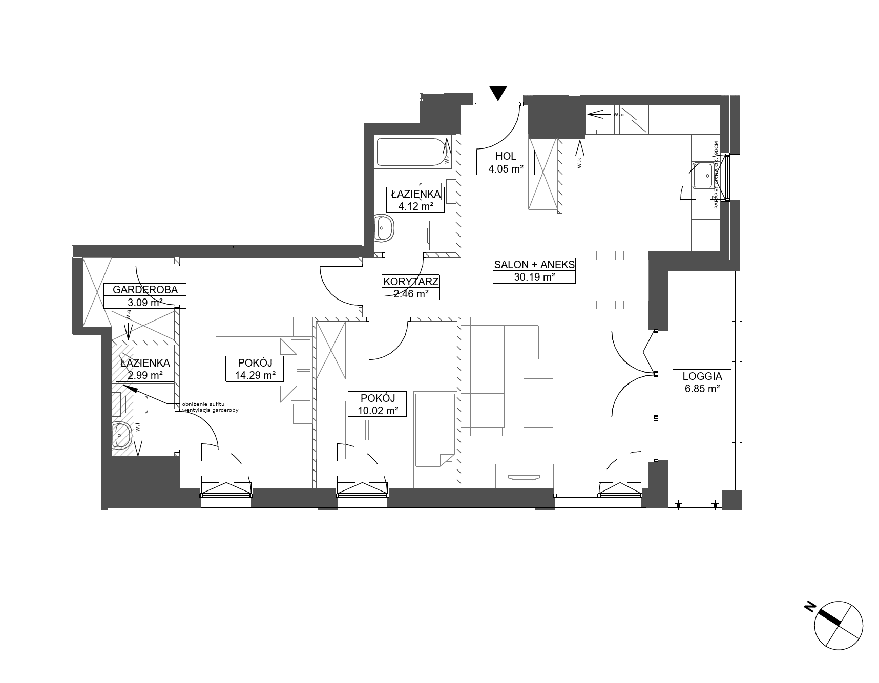 WENDY – inwestycja Robyg - lokal C.14M03