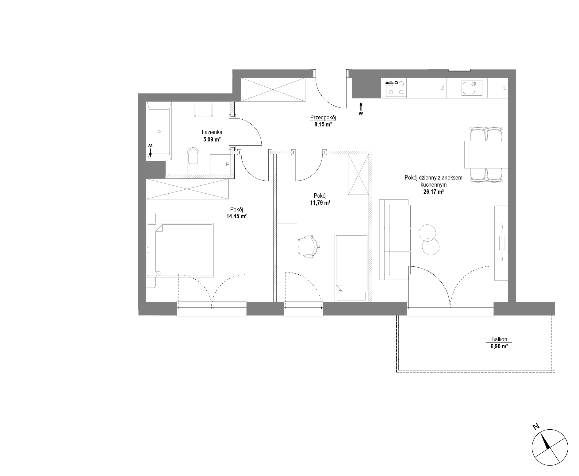 Elektrovnia Garbary – inwestycja Robyg - lokal 2.6M23