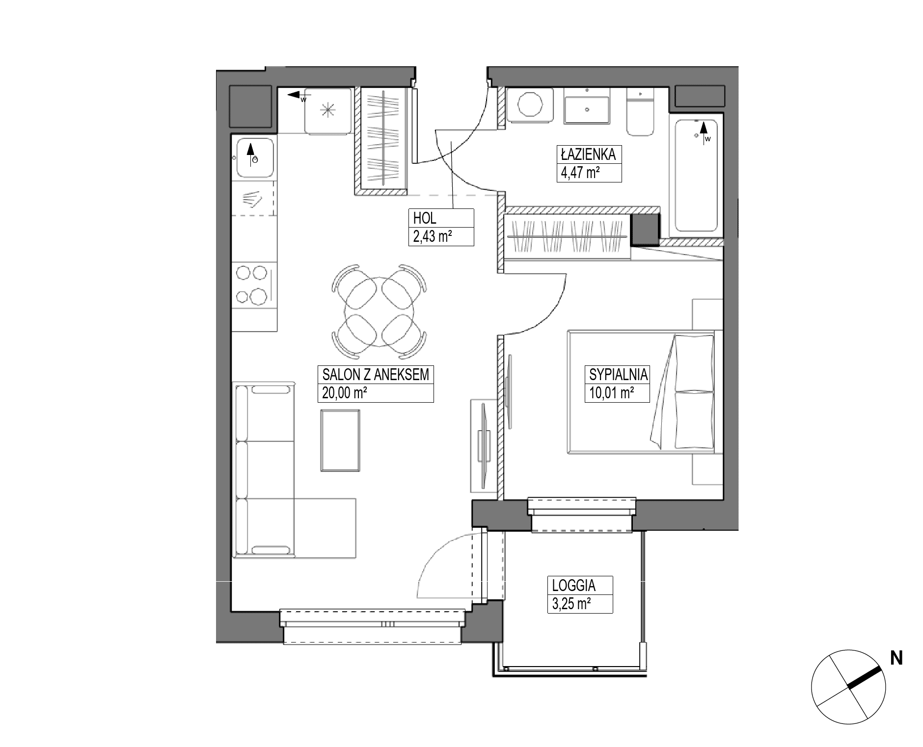 Pas Startowy – inwestycja Robyg - lokal A.2M02