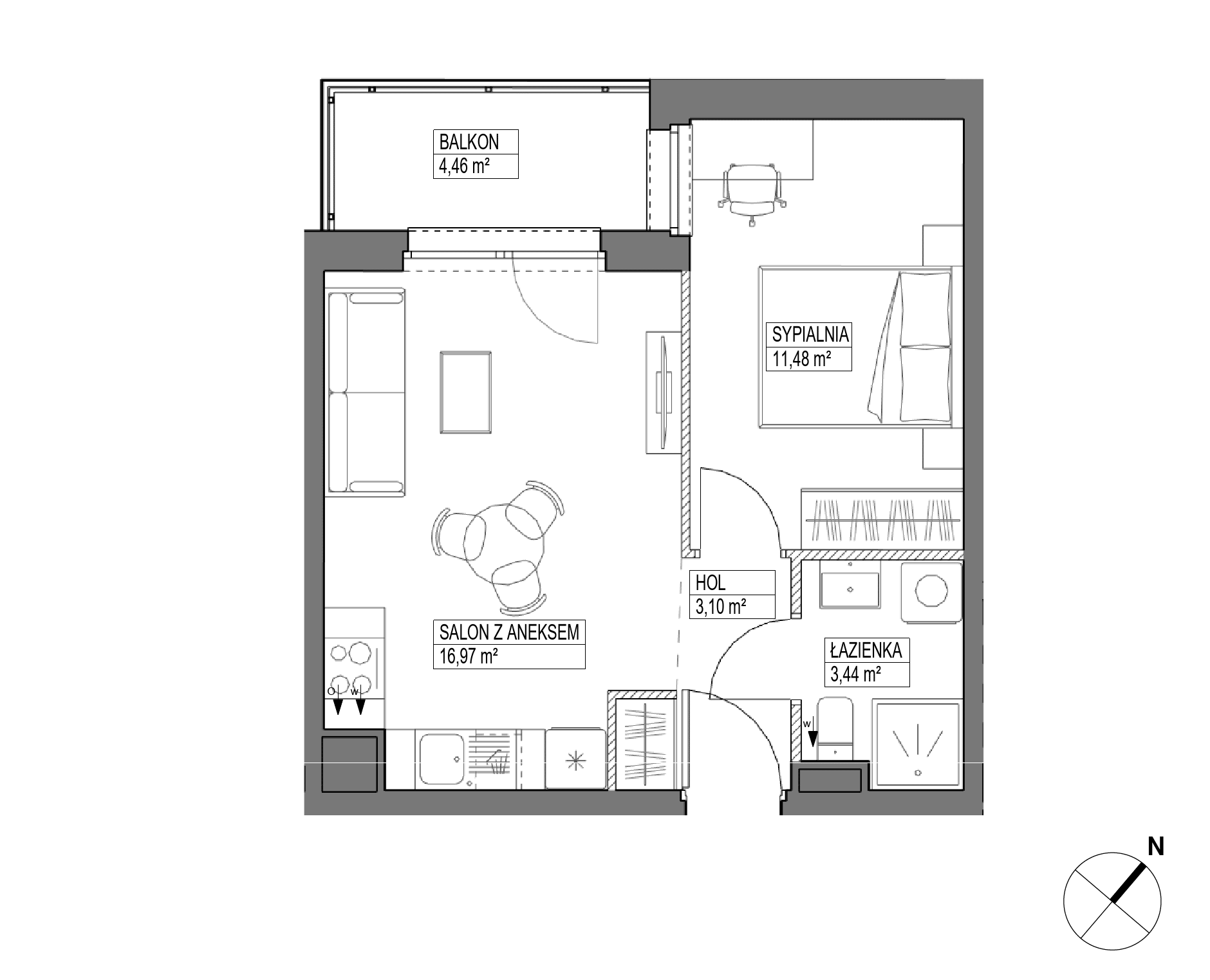 Pas Startowy – inwestycja Robyg - lokal A.2M21