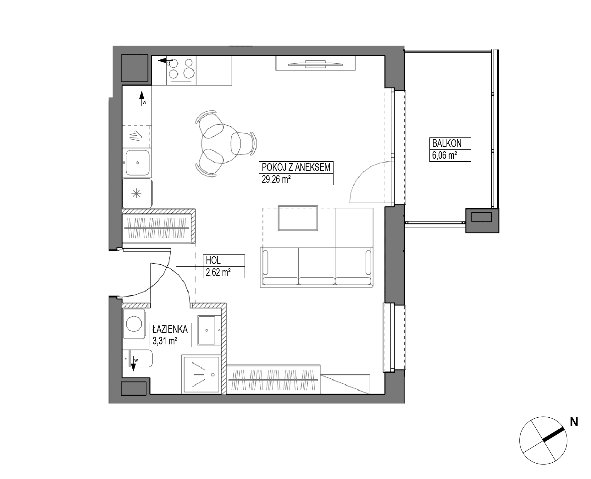 Pas Startowy – inwestycja Robyg - lokal A.4M08