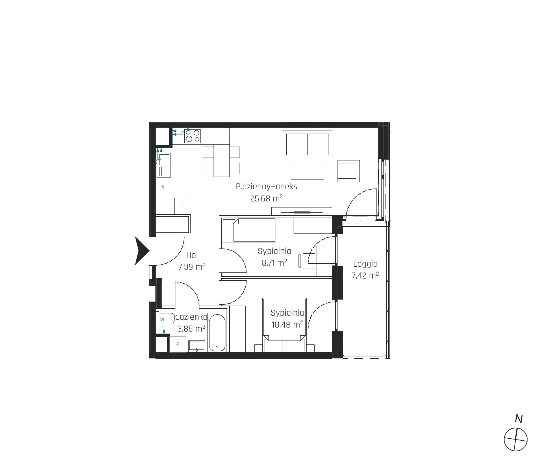 Nadmotławie Apartments - lokal J.5M33