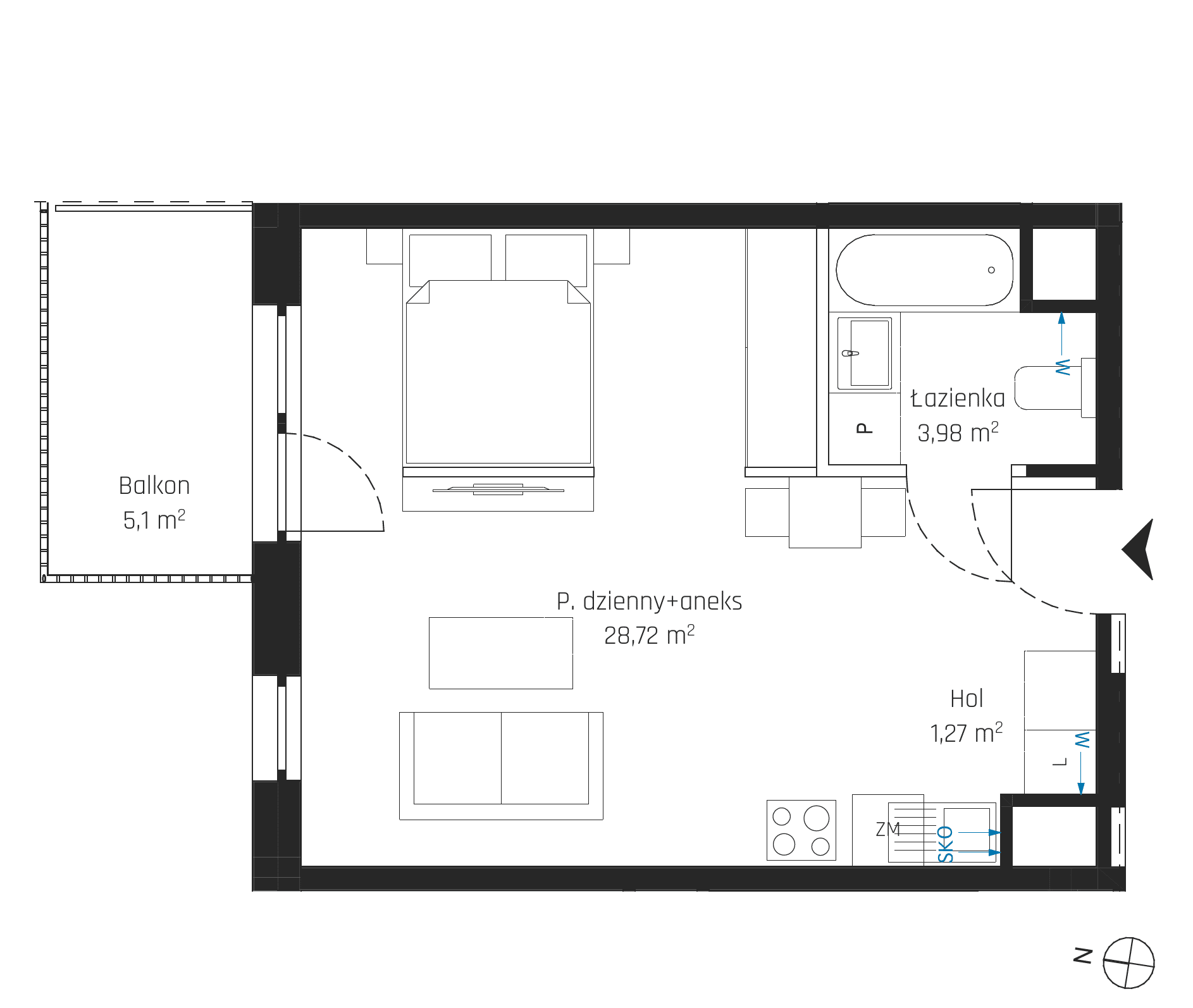 Nadmotławie Apartments - lokal J.6M18