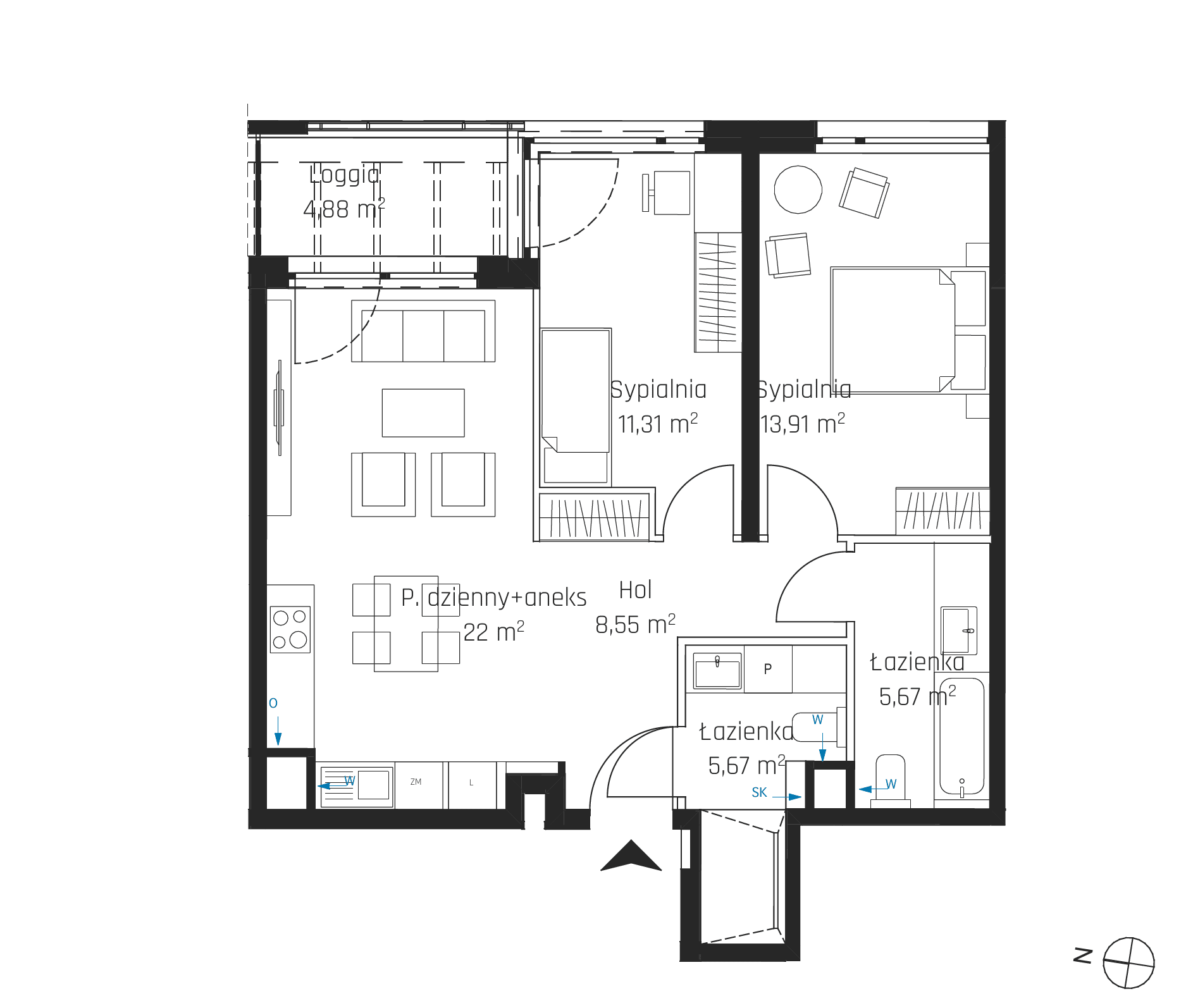 Nadmotławie Apartments - lokal I.6M25