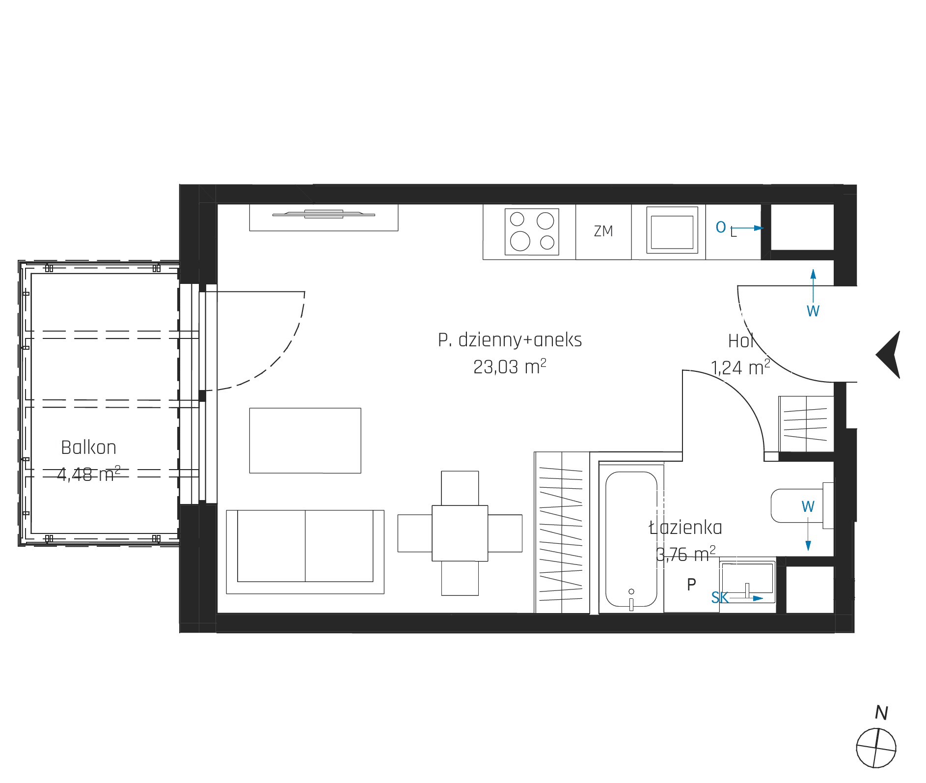 Nadmotławie Apartments - lokal I.6M27