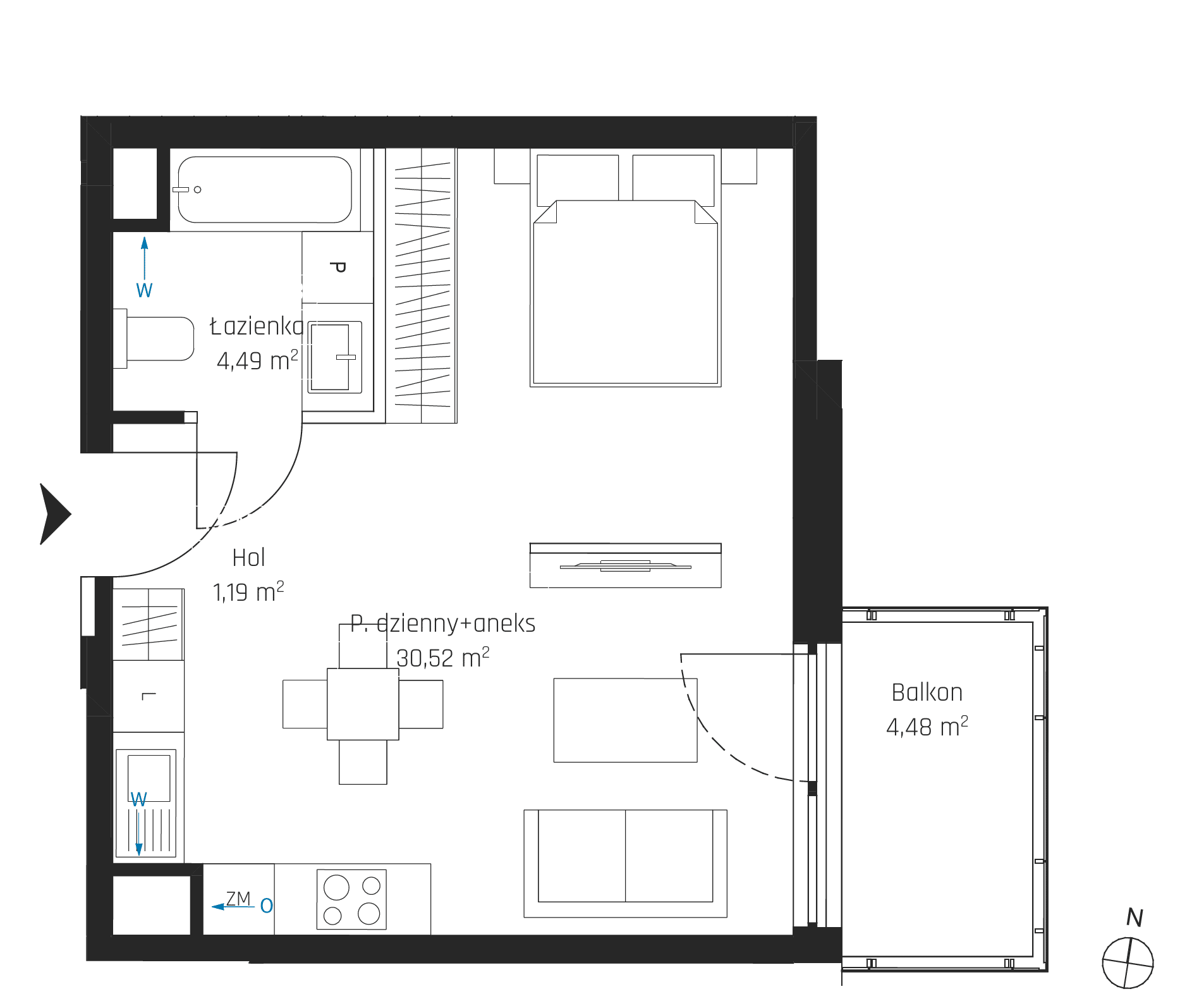Nadmotławie Apartments - lokal I.2M07