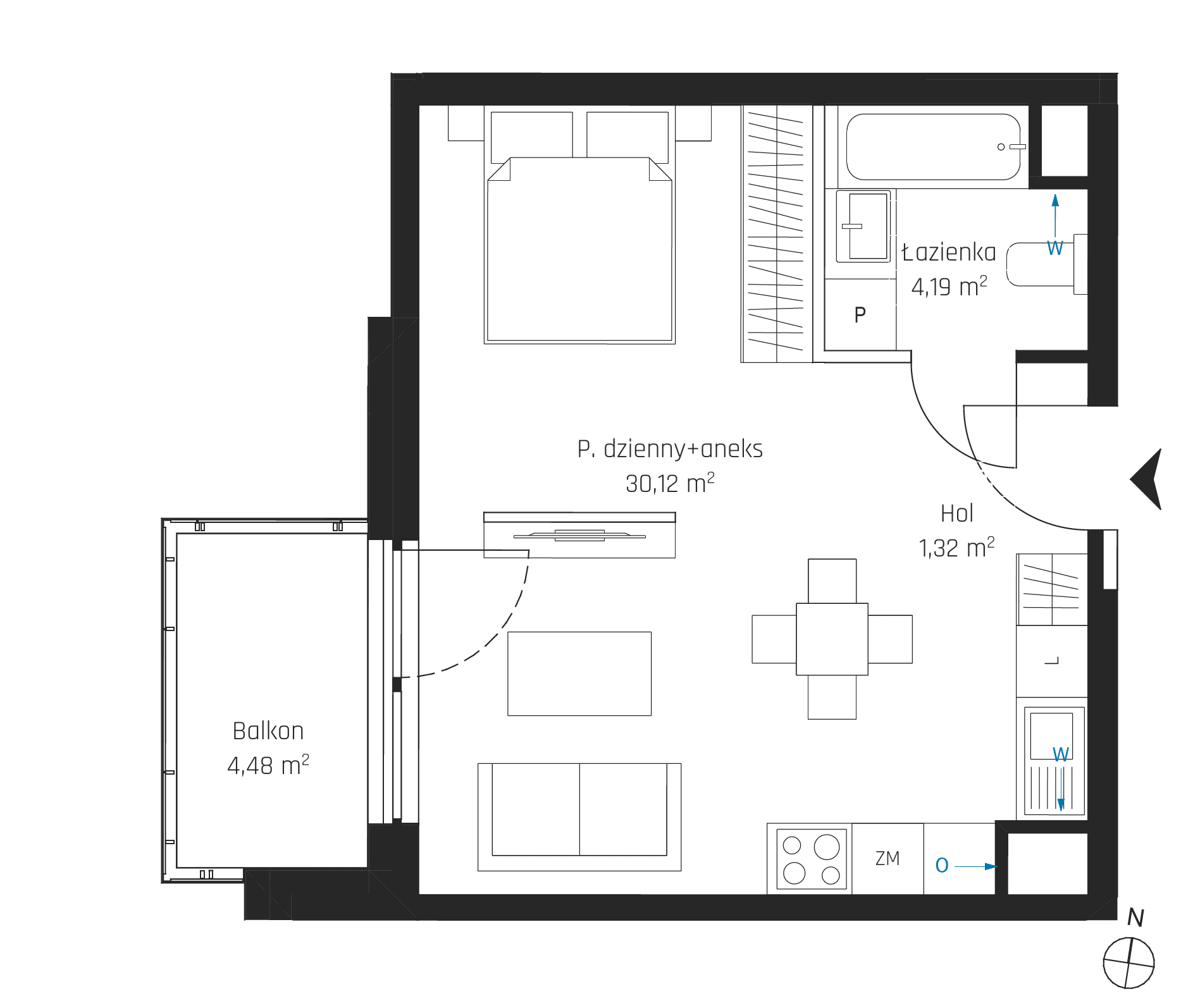 Nadmotławie Apartments - lokal I.3M29