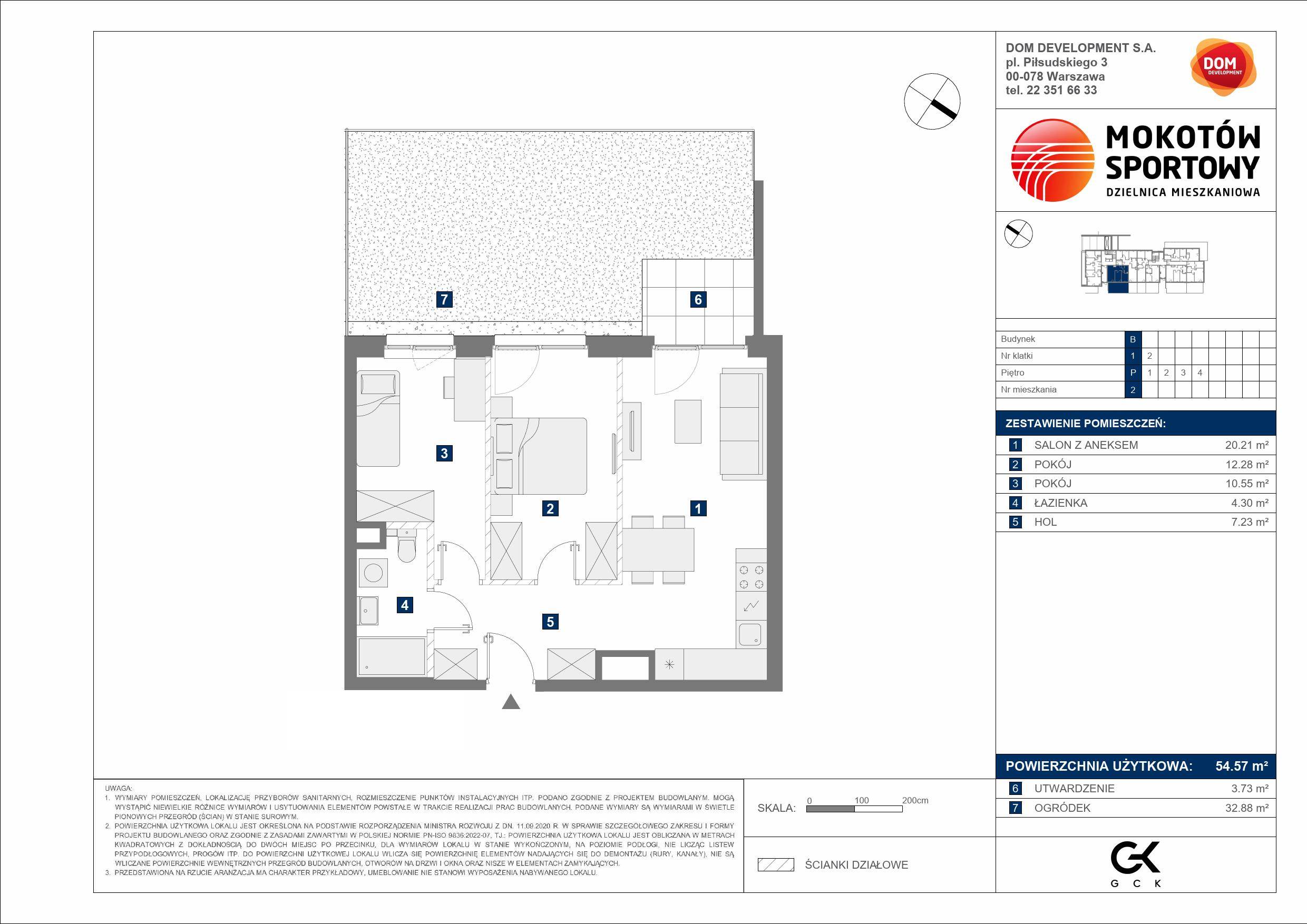 MOKOTÓW SPORTOWY – inwestycja Dom Development - lokal B 2, budynek B