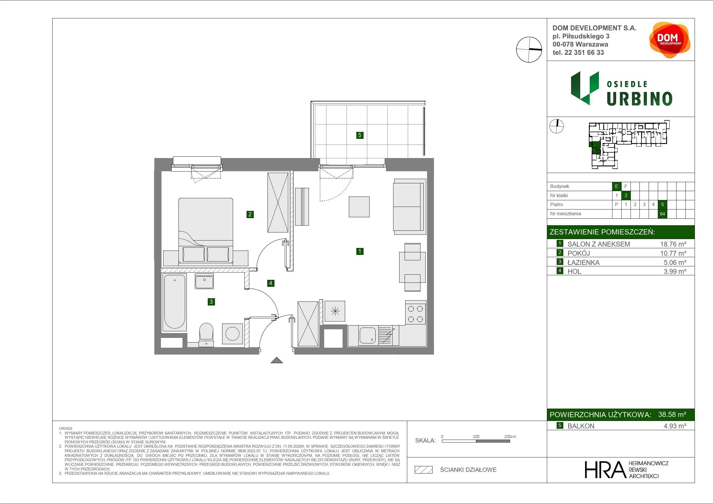 Osiedle Urbino – inwestycja Dom Development - lokal E 64, budynek E