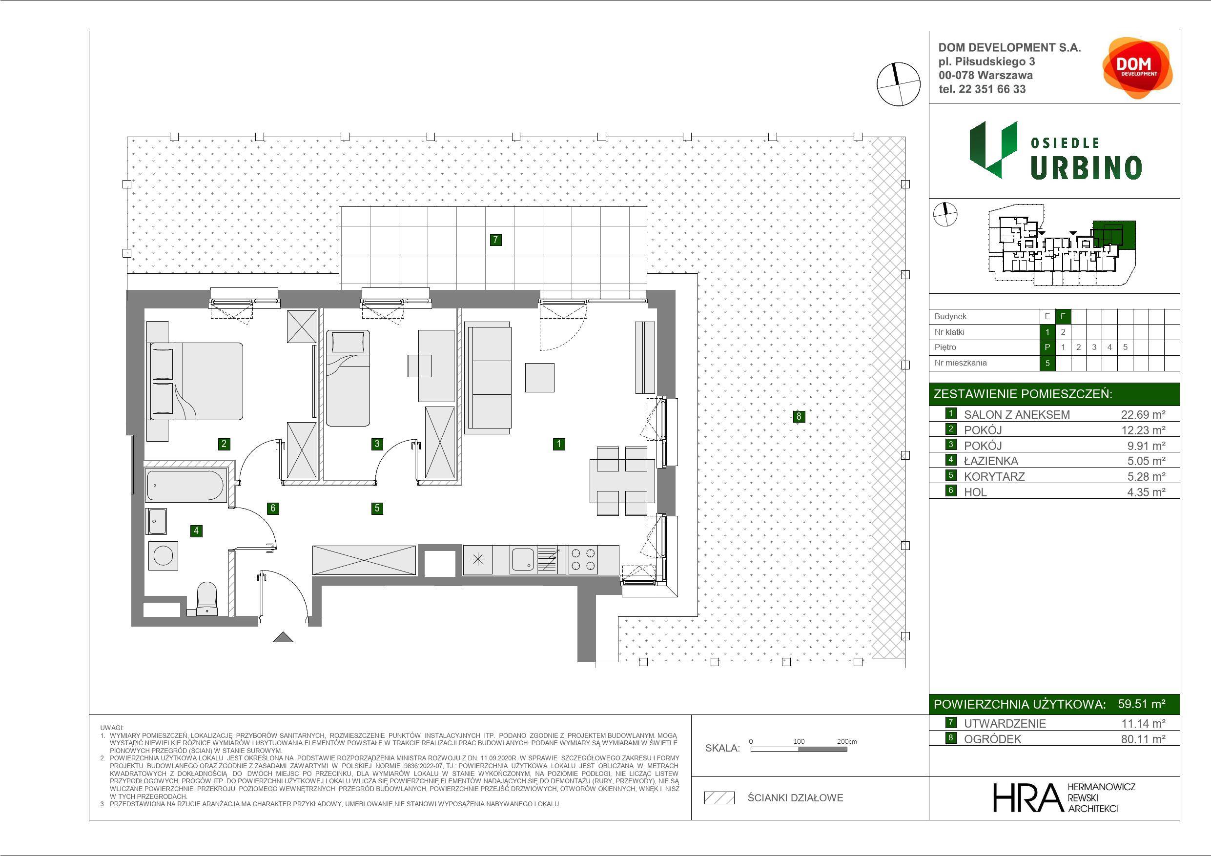 Osiedle Urbino – inwestycja Dom Development - lokal F 5, budynek F