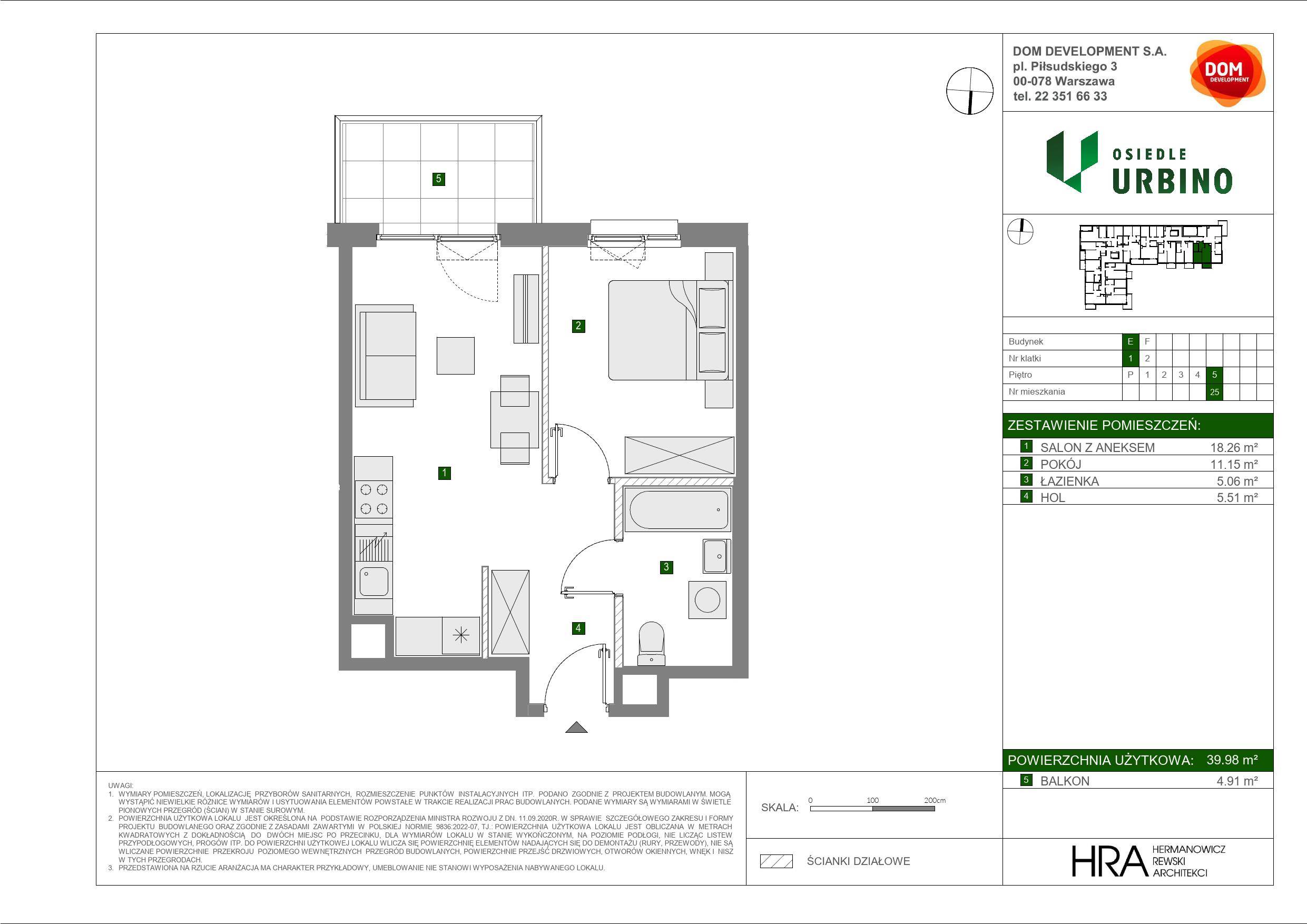 Osiedle Urbino – inwestycja Dom Development - lokal E 25, budynek E