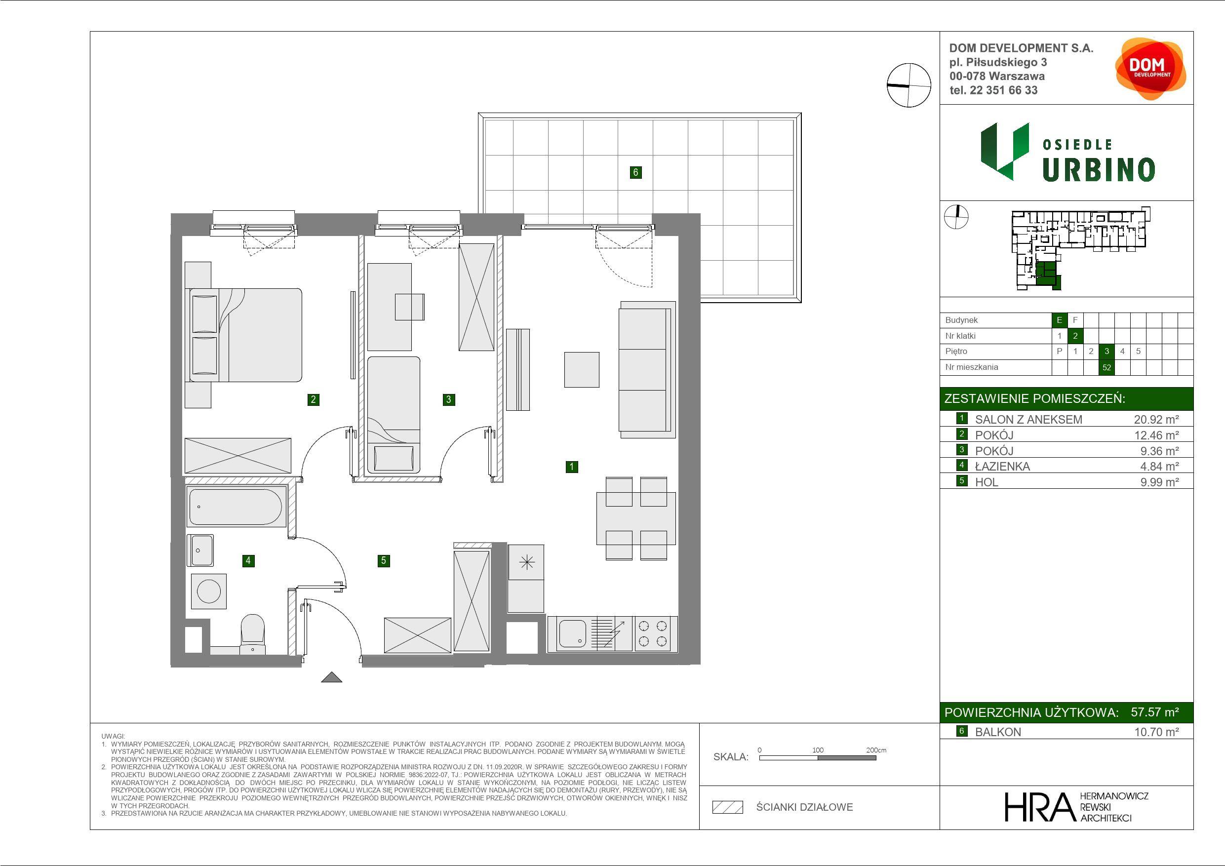 Osiedle Urbino – inwestycja Dom Development - lokal E 52, budynek E