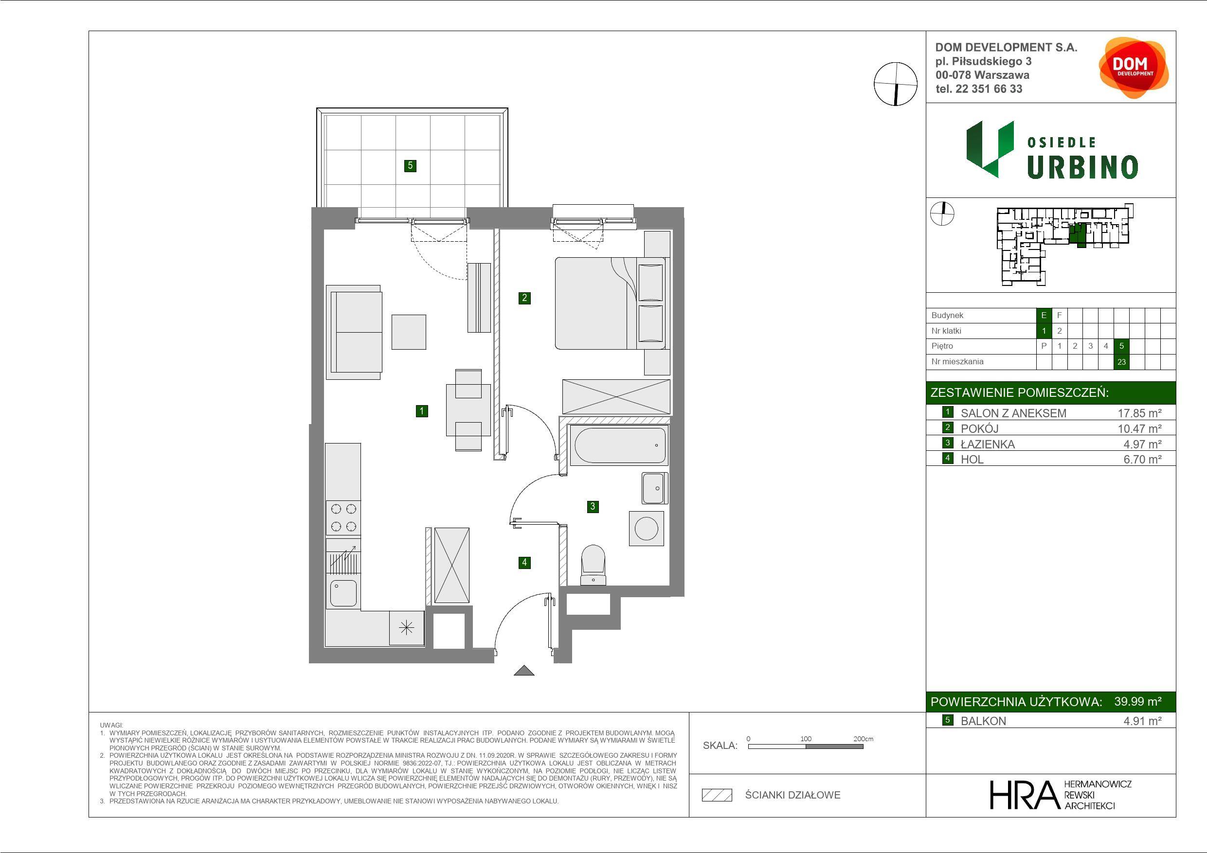 Osiedle Urbino – inwestycja Dom Development - lokal E 23, budynek E