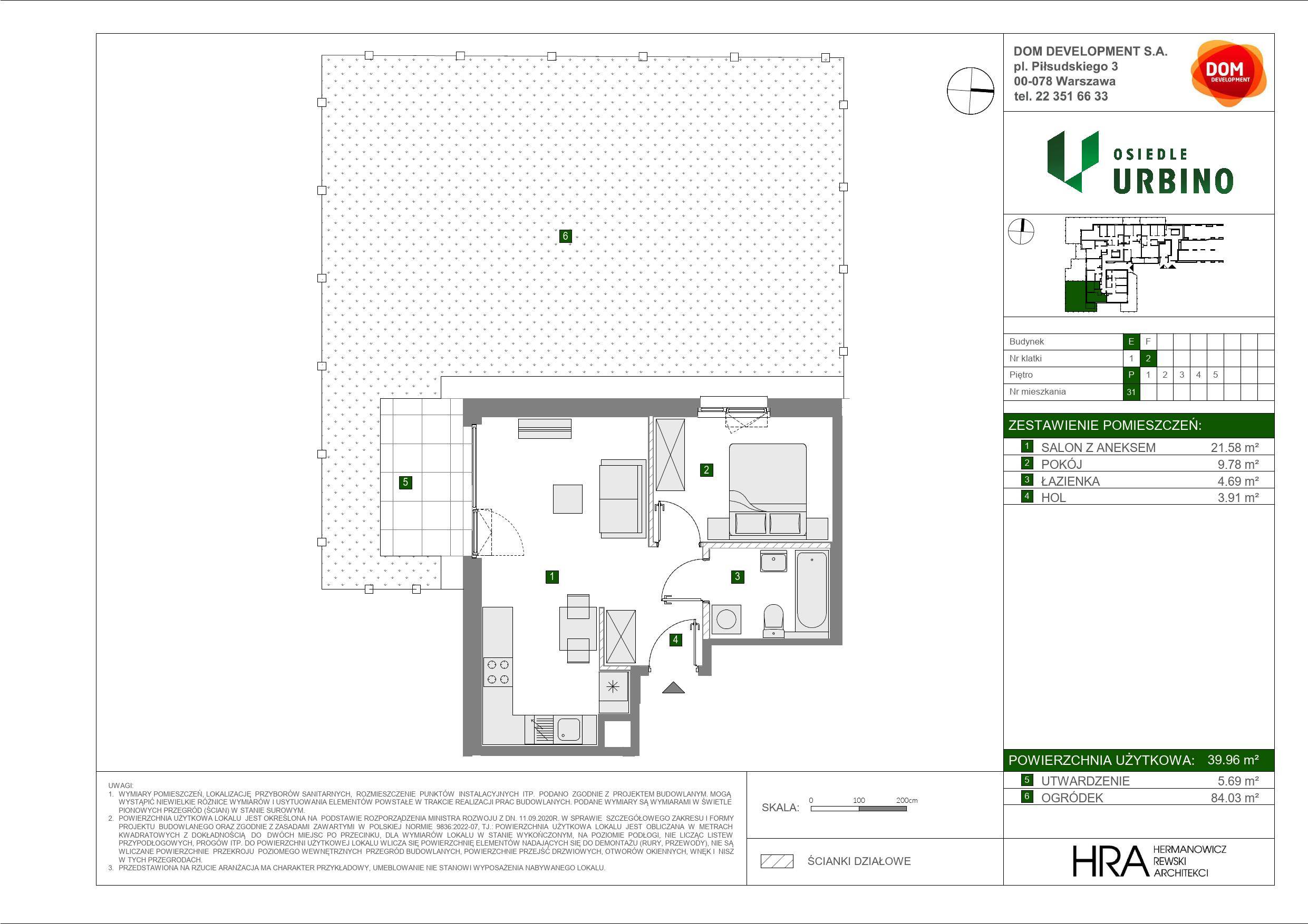 Osiedle Urbino – inwestycja Dom Development - lokal E 31, budynek E