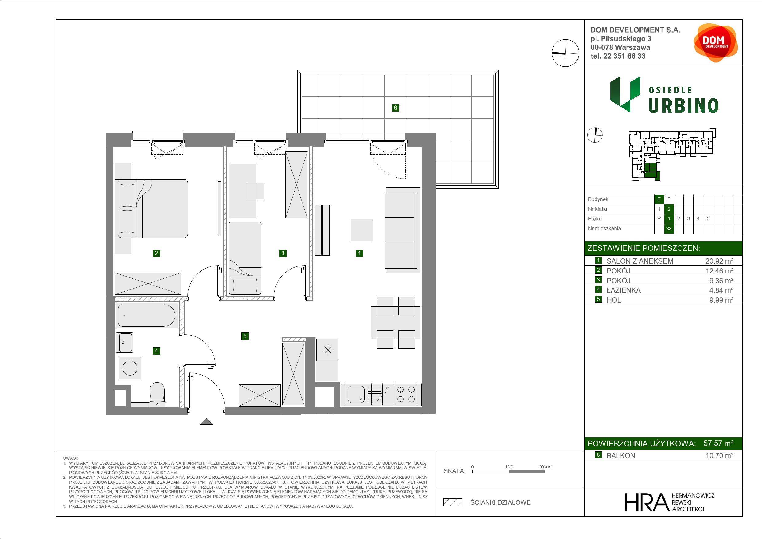 Osiedle Urbino – inwestycja Dom Development - lokal E 38, budynek E