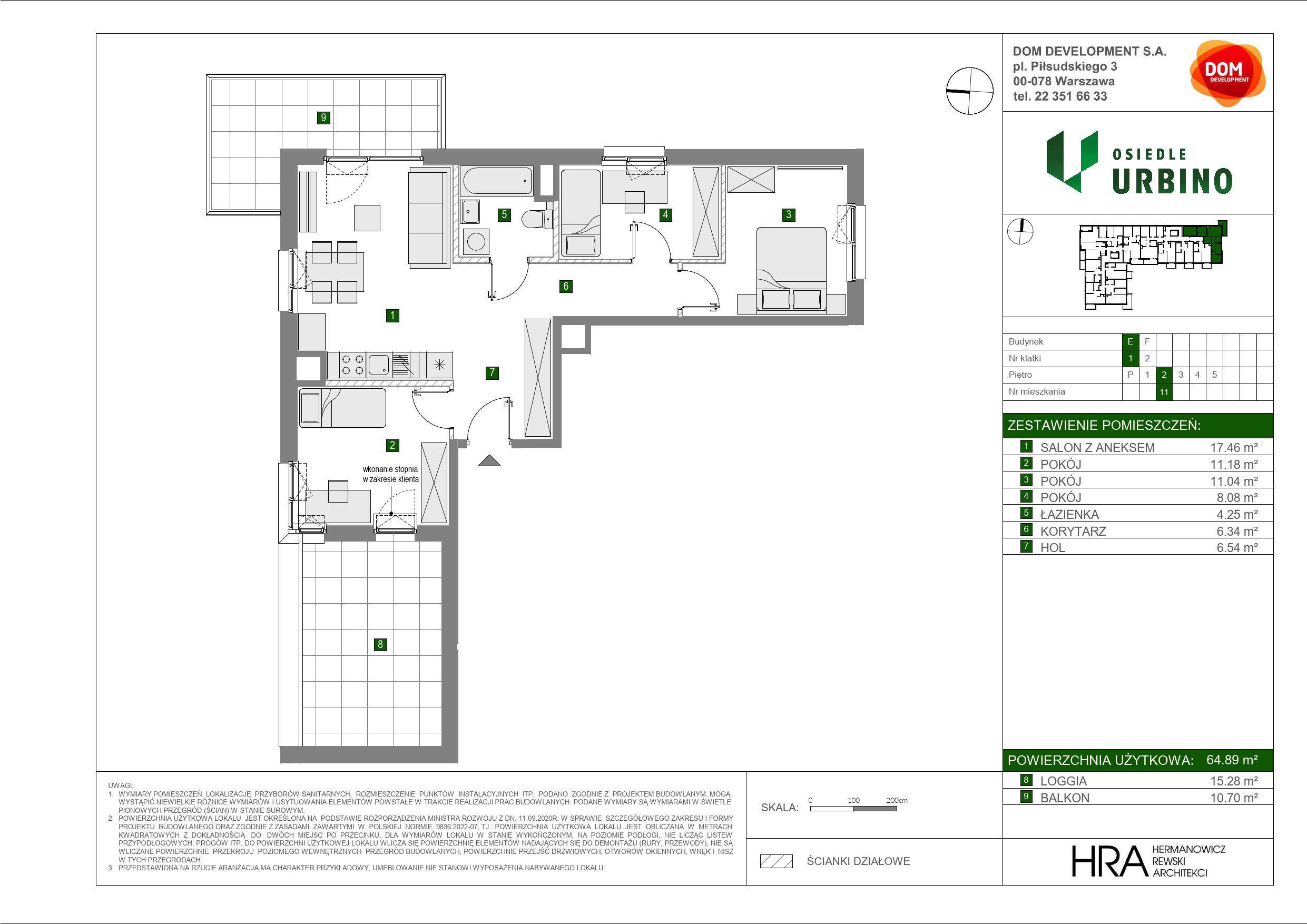 Osiedle Urbino – inwestycja Dom Development - lokal E 11, budynek E