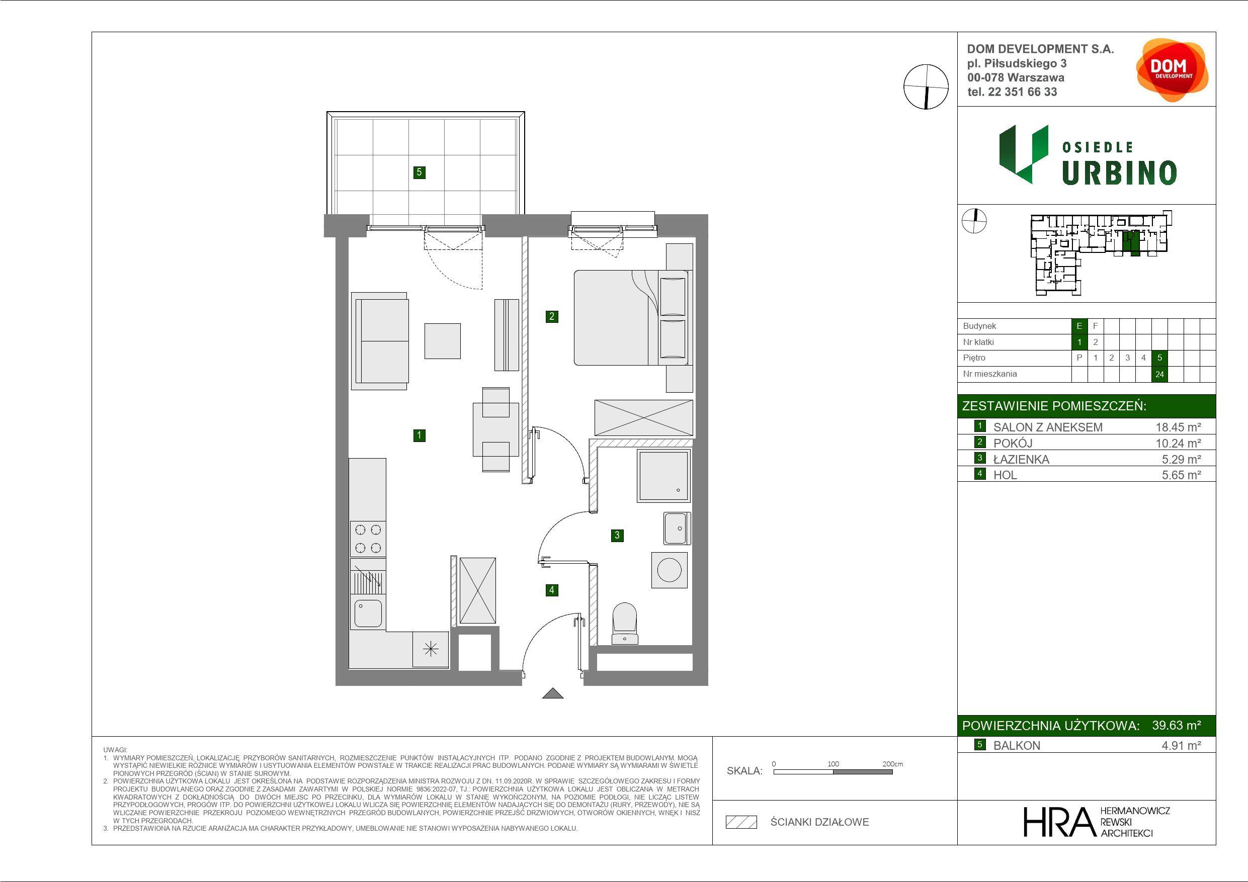 Osiedle Urbino – inwestycja Dom Development - lokal E 24, budynek E