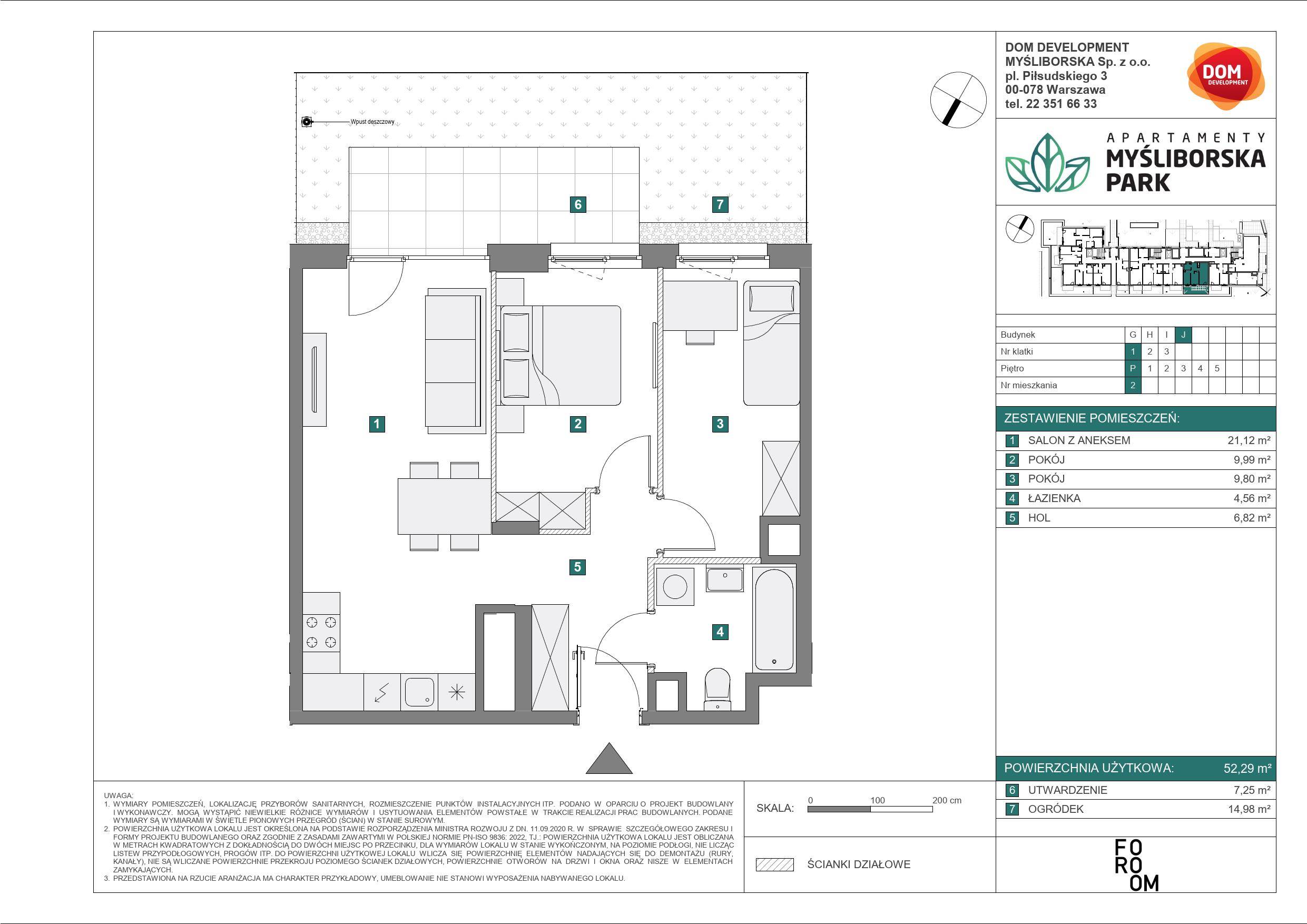 APARTAMENTY MYŚLIBORSKA PARK - lokal J 2, budynek J