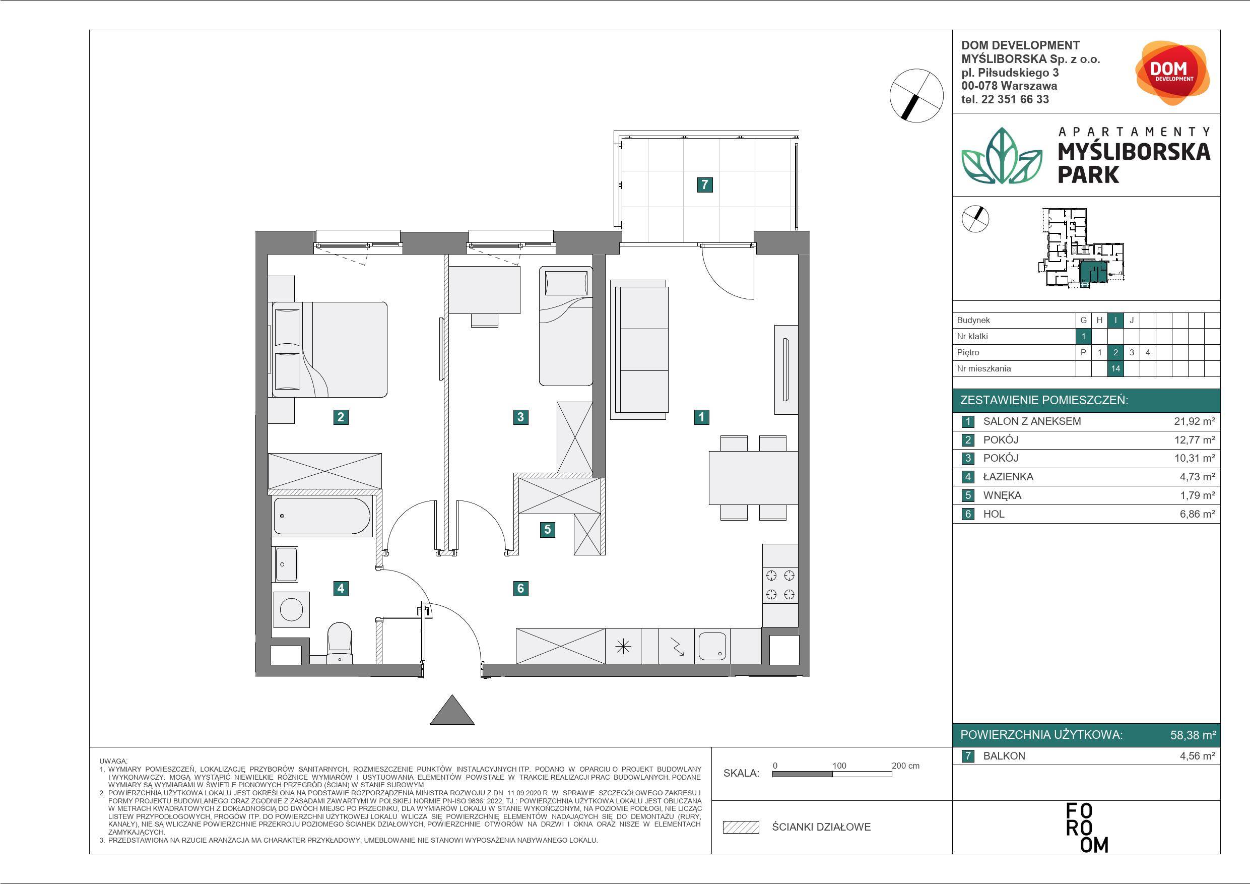 APARTAMENTY MYŚLIBORSKA PARK - lokal I 14, budynek I
