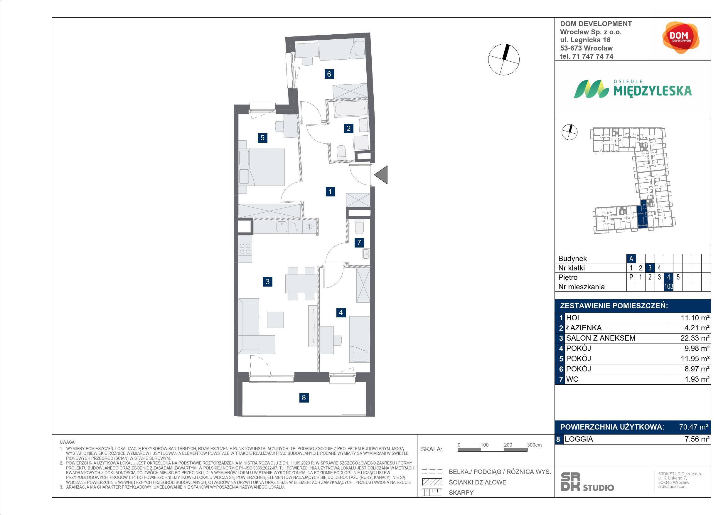 OSIEDLE MIĘDZYLESKA – inwestycja Dom Development - lokal A 103, budynek A
