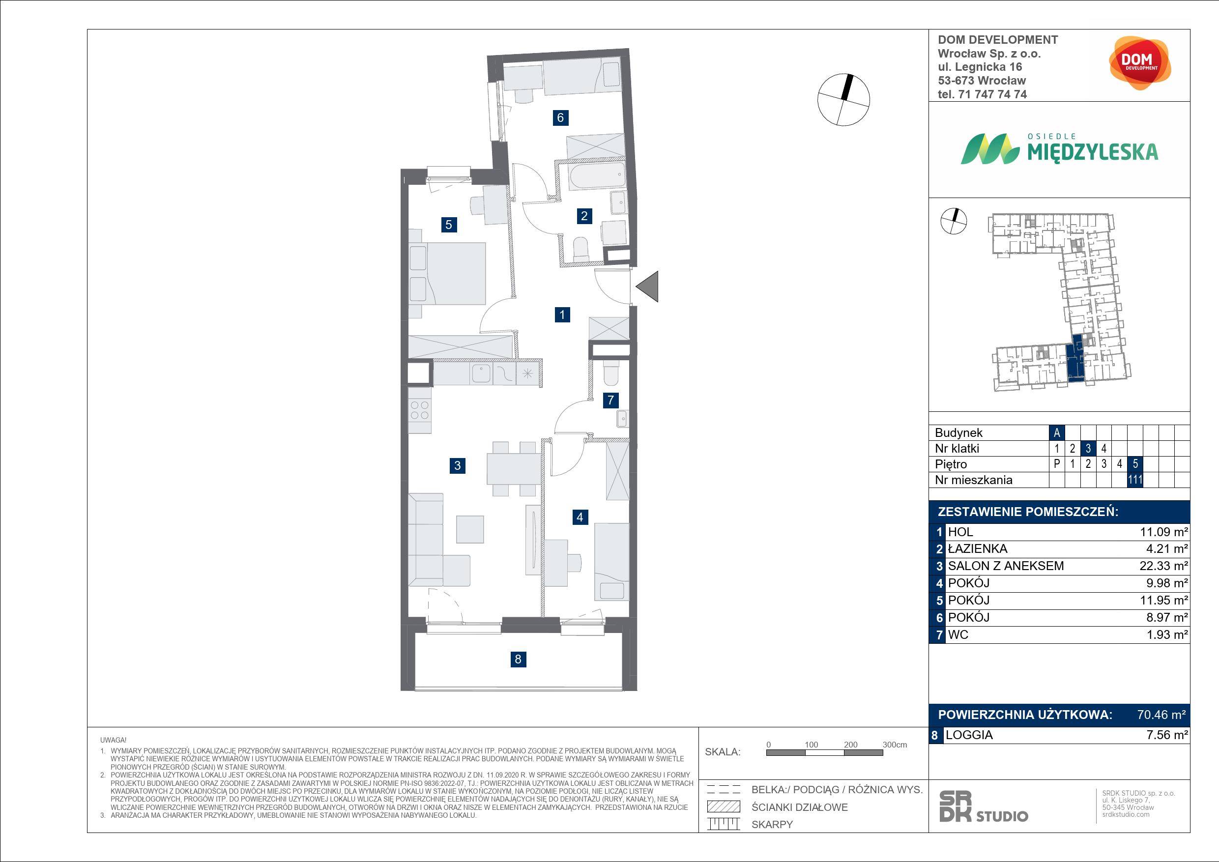 OSIEDLE MIĘDZYLESKA – inwestycja Dom Development - lokal A 111, budynek A