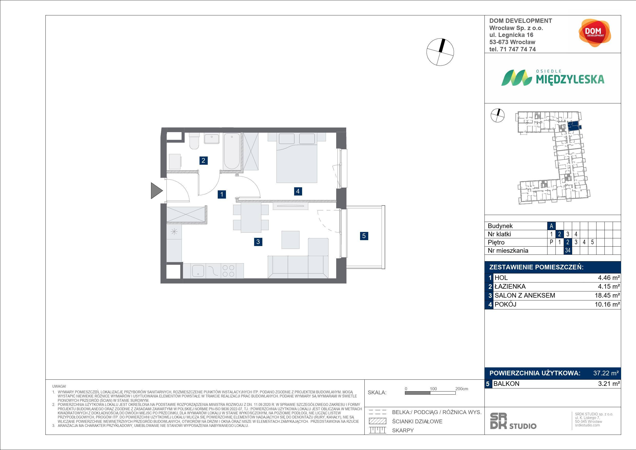 OSIEDLE MIĘDZYLESKA – inwestycja Dom Development - lokal A 34, budynek A