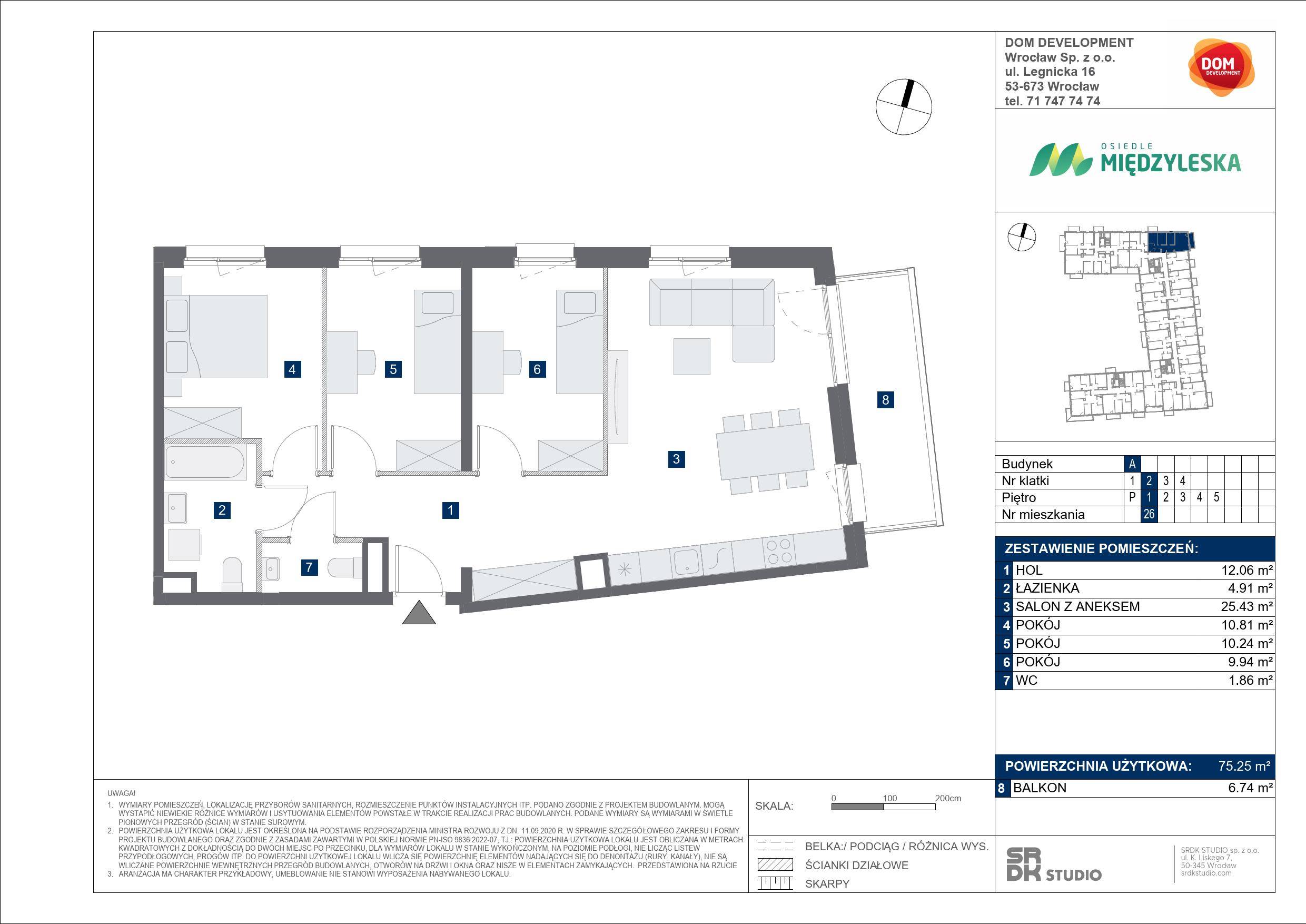 OSIEDLE MIĘDZYLESKA – inwestycja Dom Development - lokal A 26, budynek A