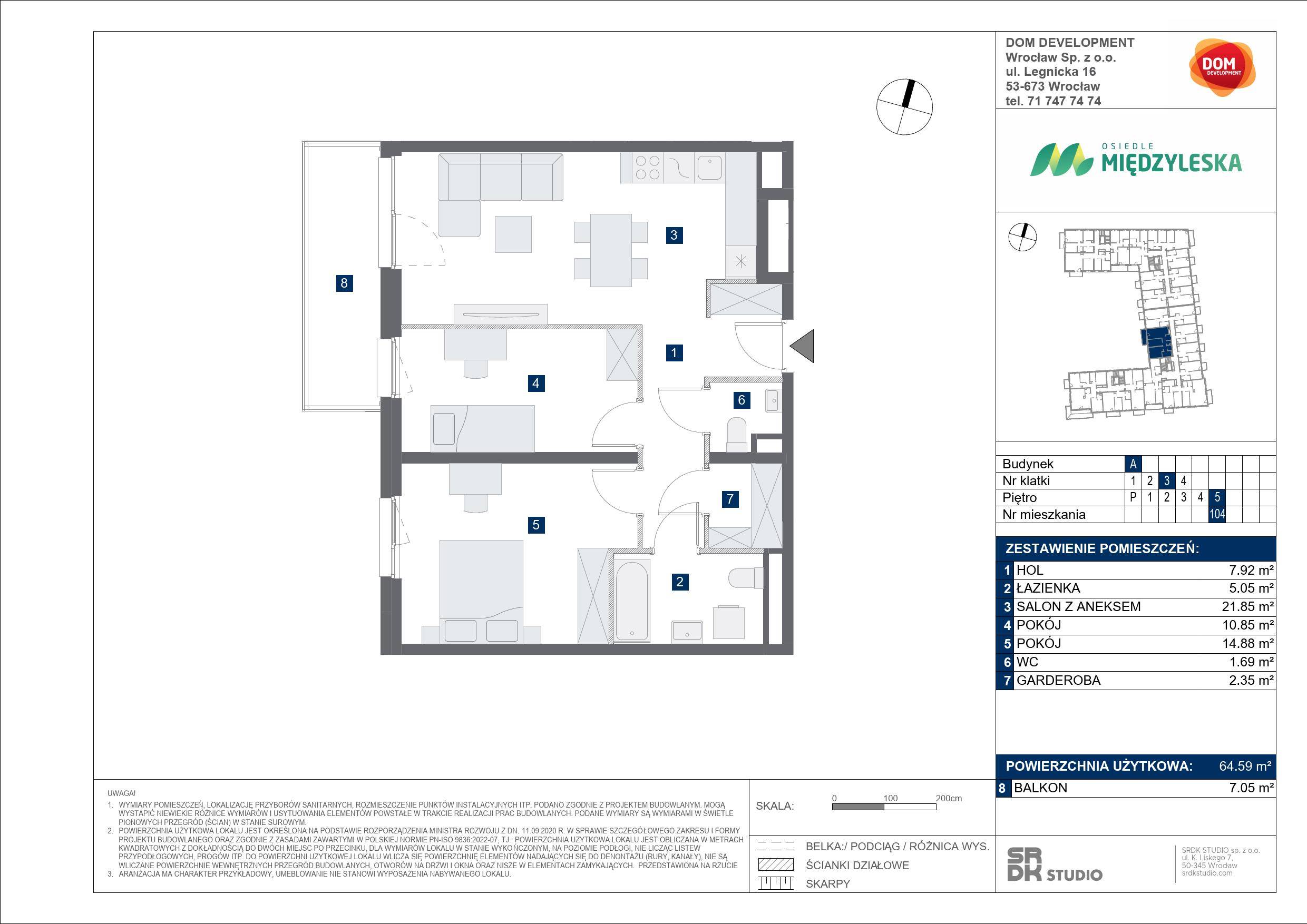 OSIEDLE MIĘDZYLESKA – inwestycja Dom Development - lokal A 104, budynek A