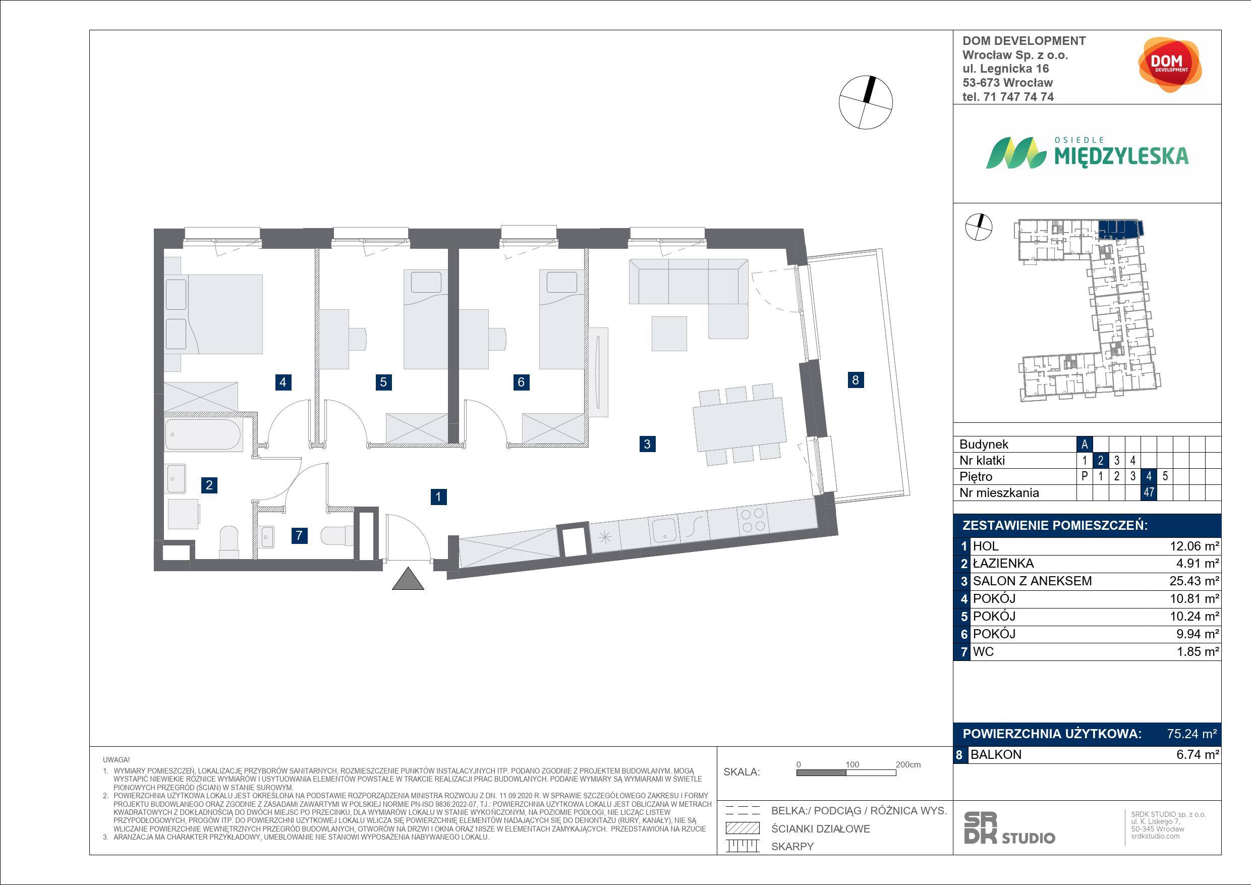 OSIEDLE MIĘDZYLESKA – inwestycja Dom Development - lokal A 47, budynek A