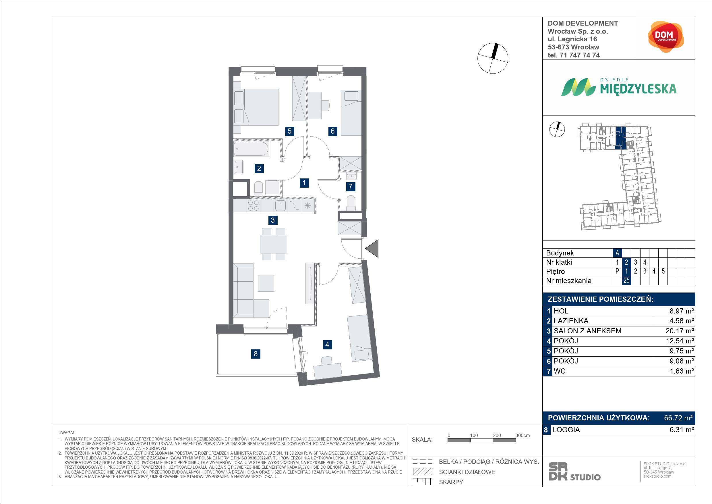 OSIEDLE MIĘDZYLESKA – inwestycja Dom Development - lokal A 25, budynek A