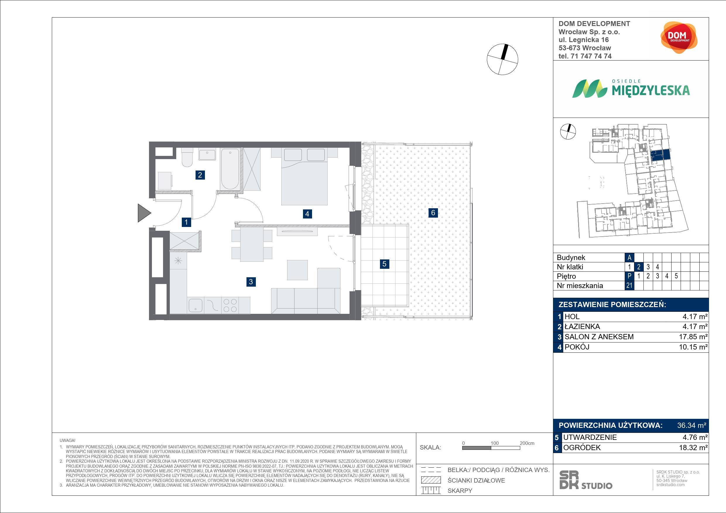 OSIEDLE MIĘDZYLESKA – inwestycja Dom Development - lokal A 21, budynek A