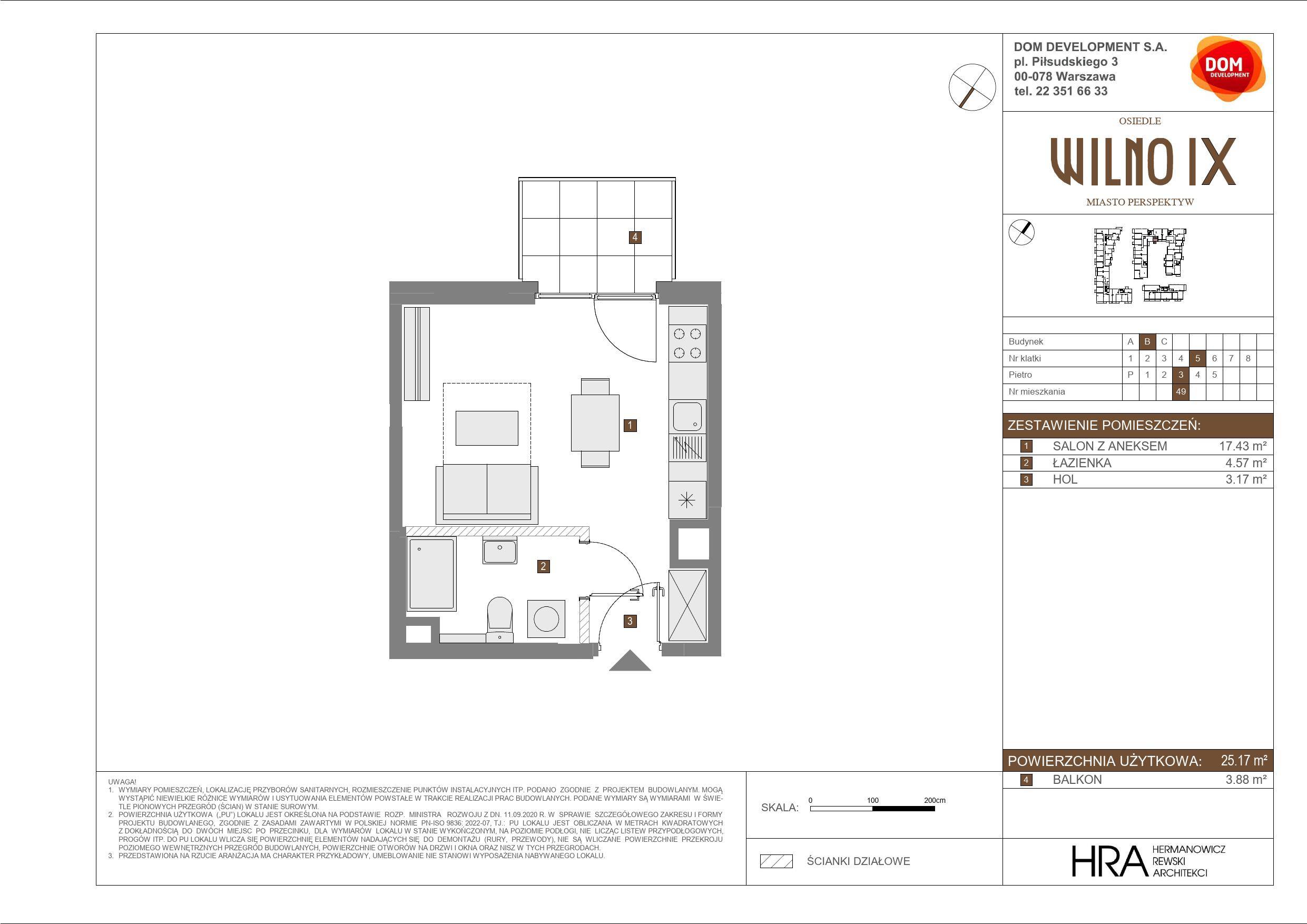 OSIEDLE WILNO – inwestycja Dom Development - lokal B 49, budynek B