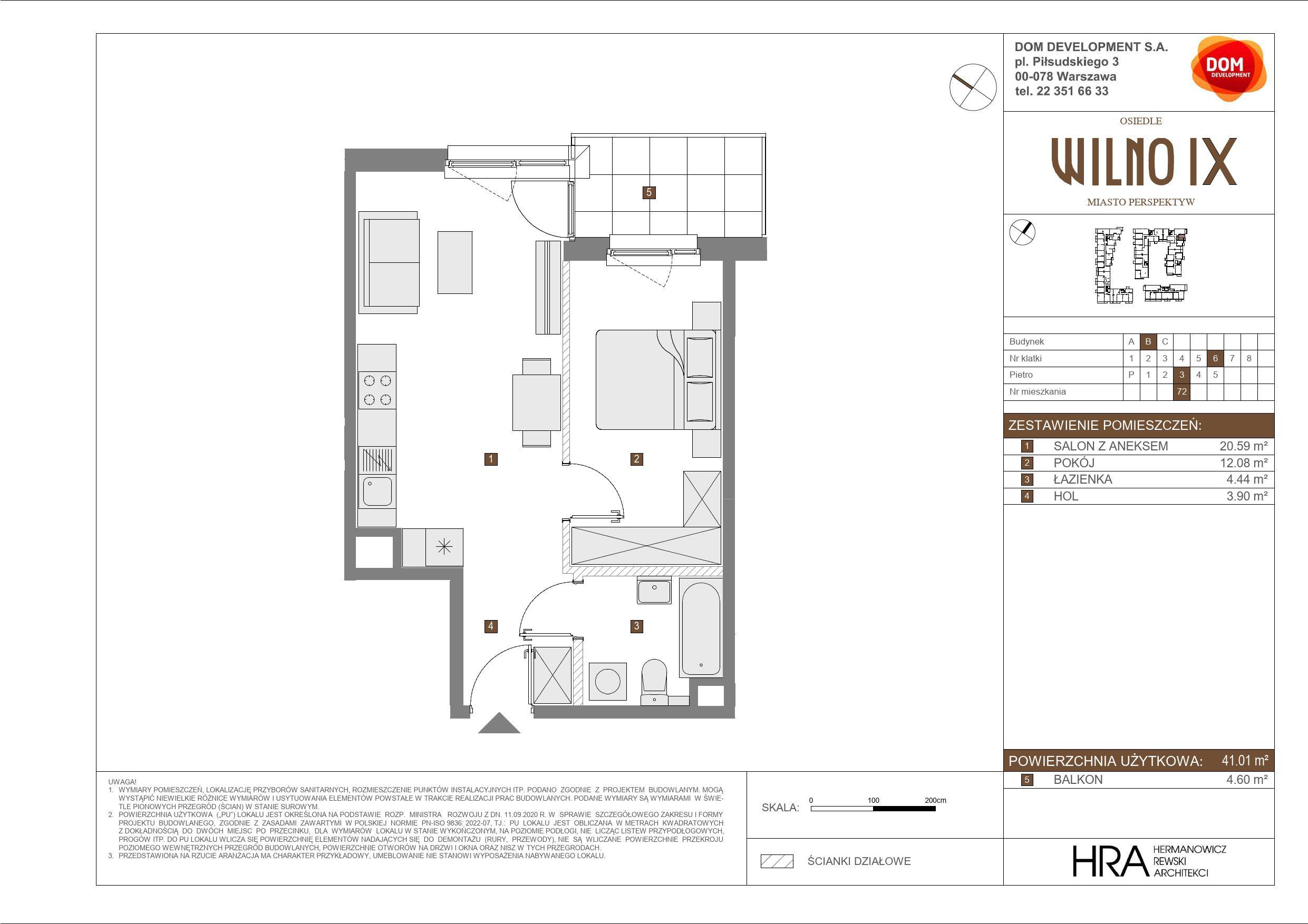 OSIEDLE WILNO – inwestycja Dom Development - lokal B 72, budynek B