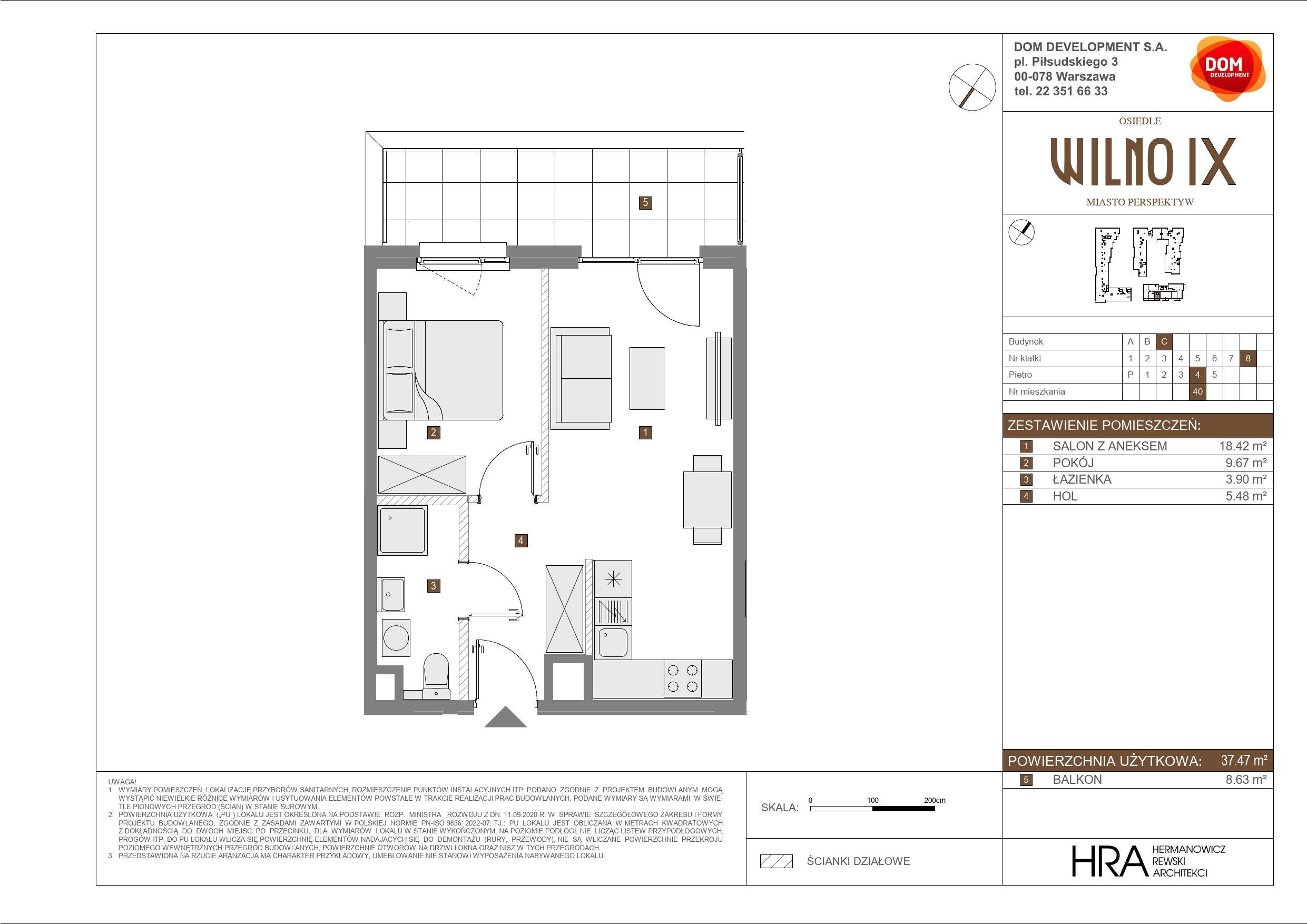 OSIEDLE WILNO – inwestycja Dom Development - lokal C 40, budynek C