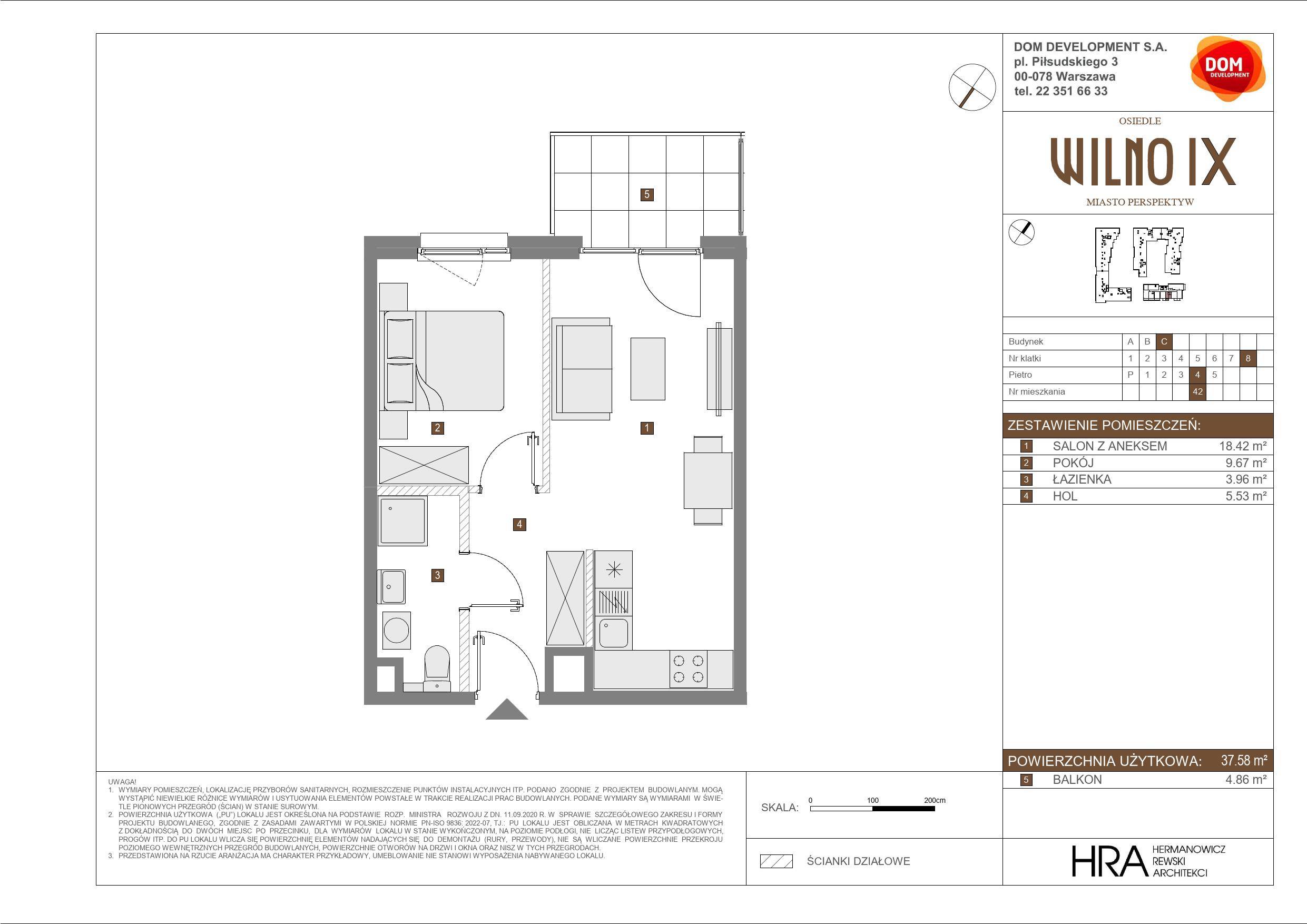 OSIEDLE WILNO – inwestycja Dom Development - lokal C 42, budynek C