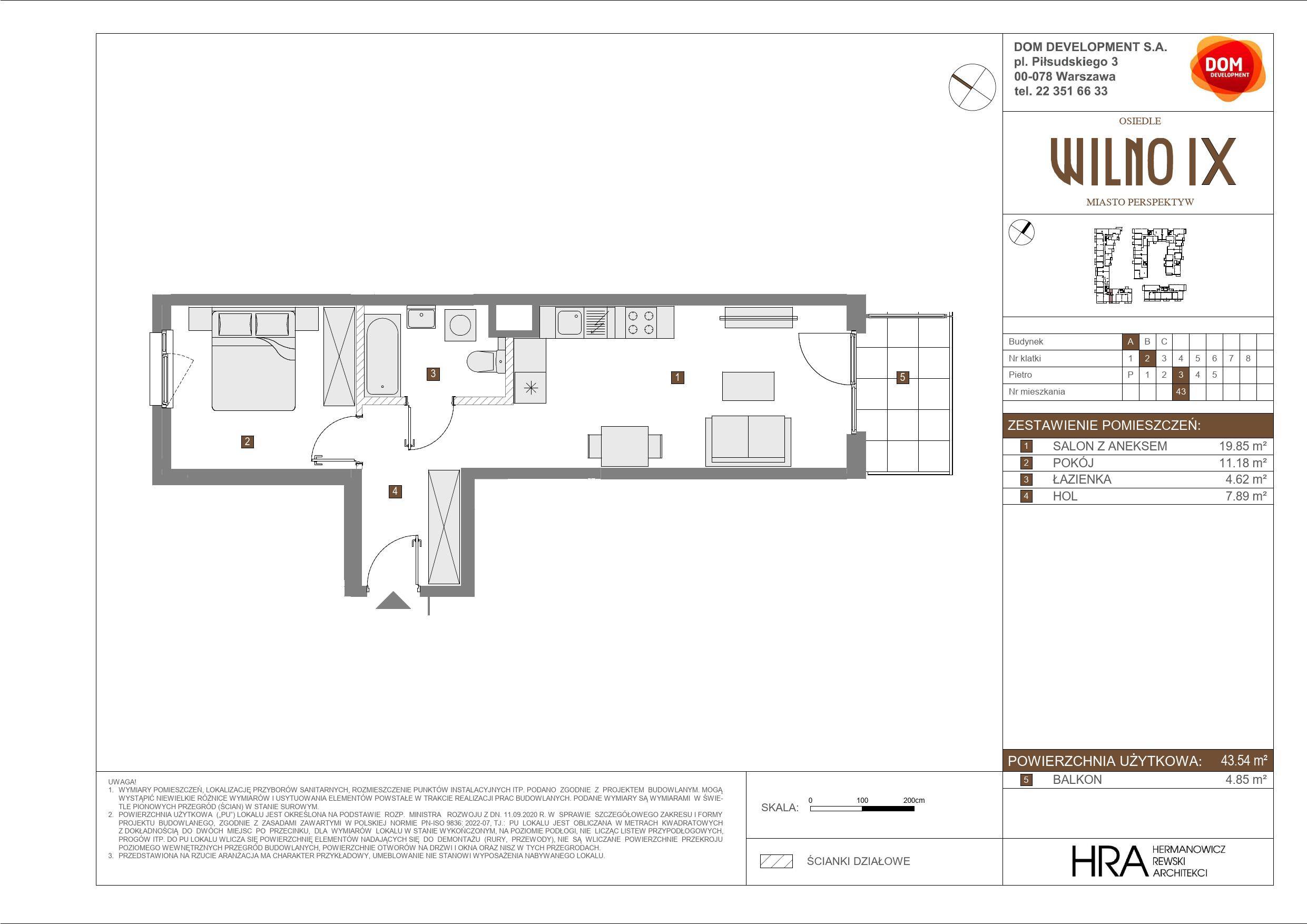 OSIEDLE WILNO – inwestycja Dom Development - lokal A 43, budynek A