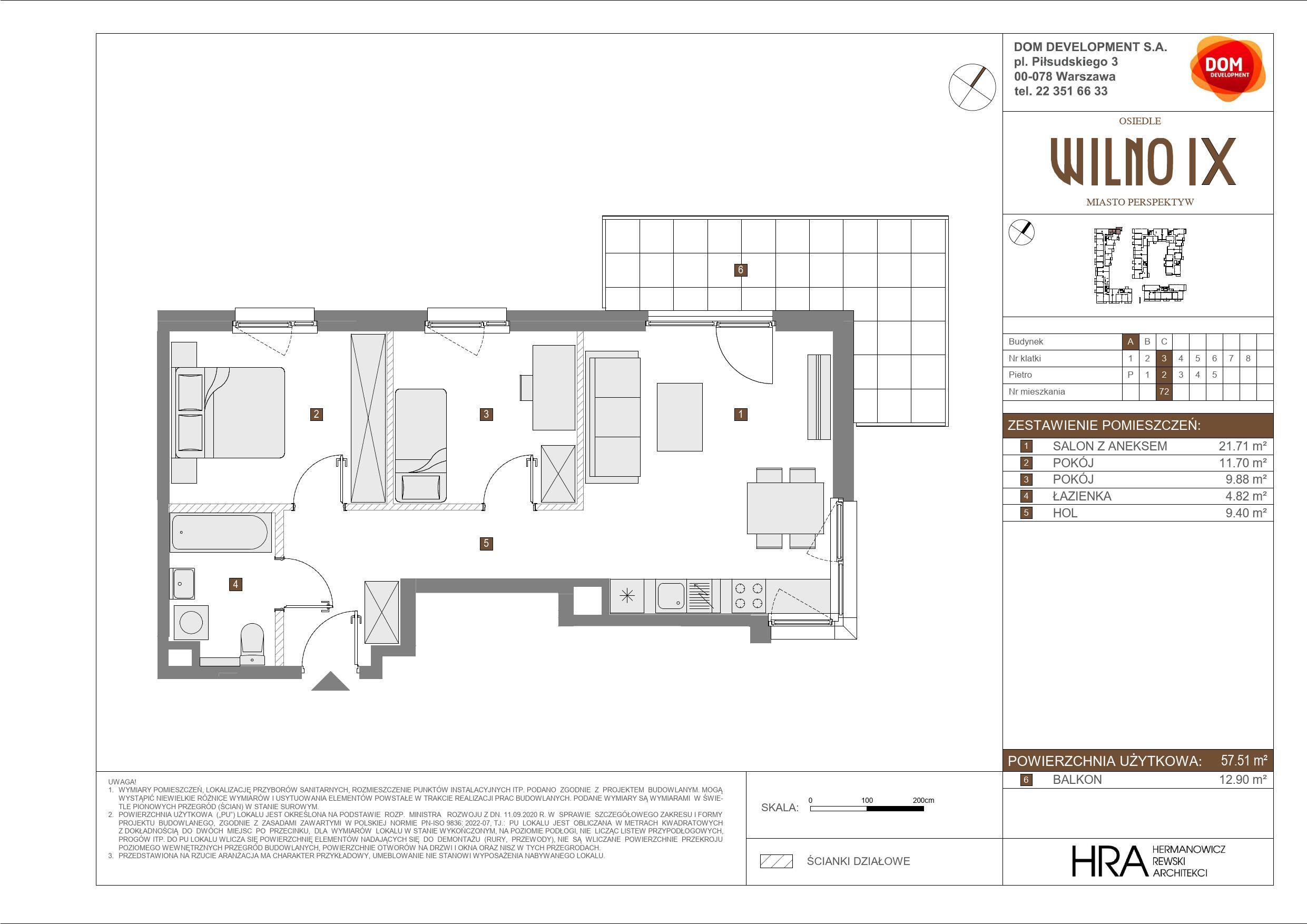 OSIEDLE WILNO – inwestycja Dom Development - lokal A 72, budynek A