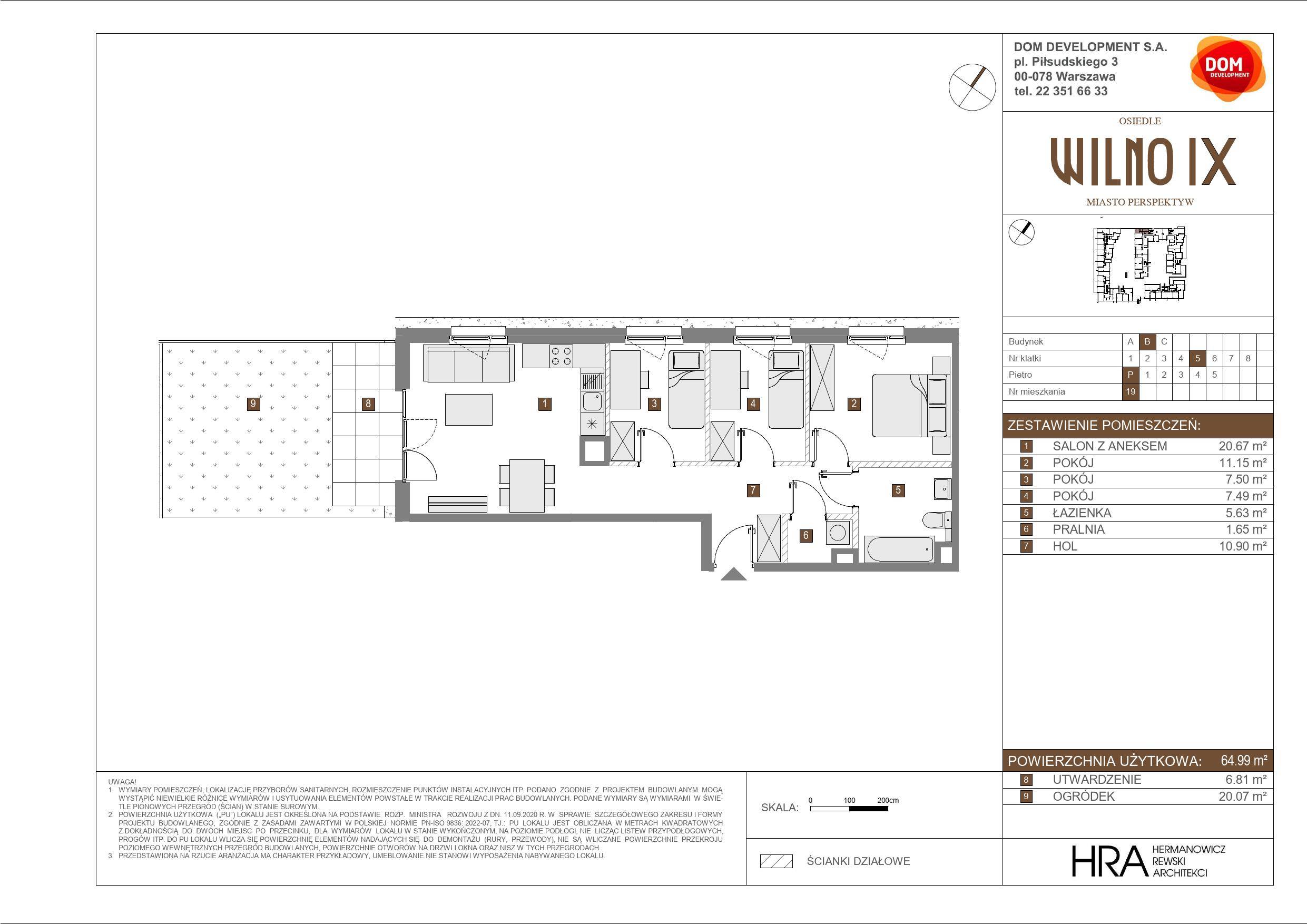 OSIEDLE WILNO – inwestycja Dom Development - lokal B 19, budynek B