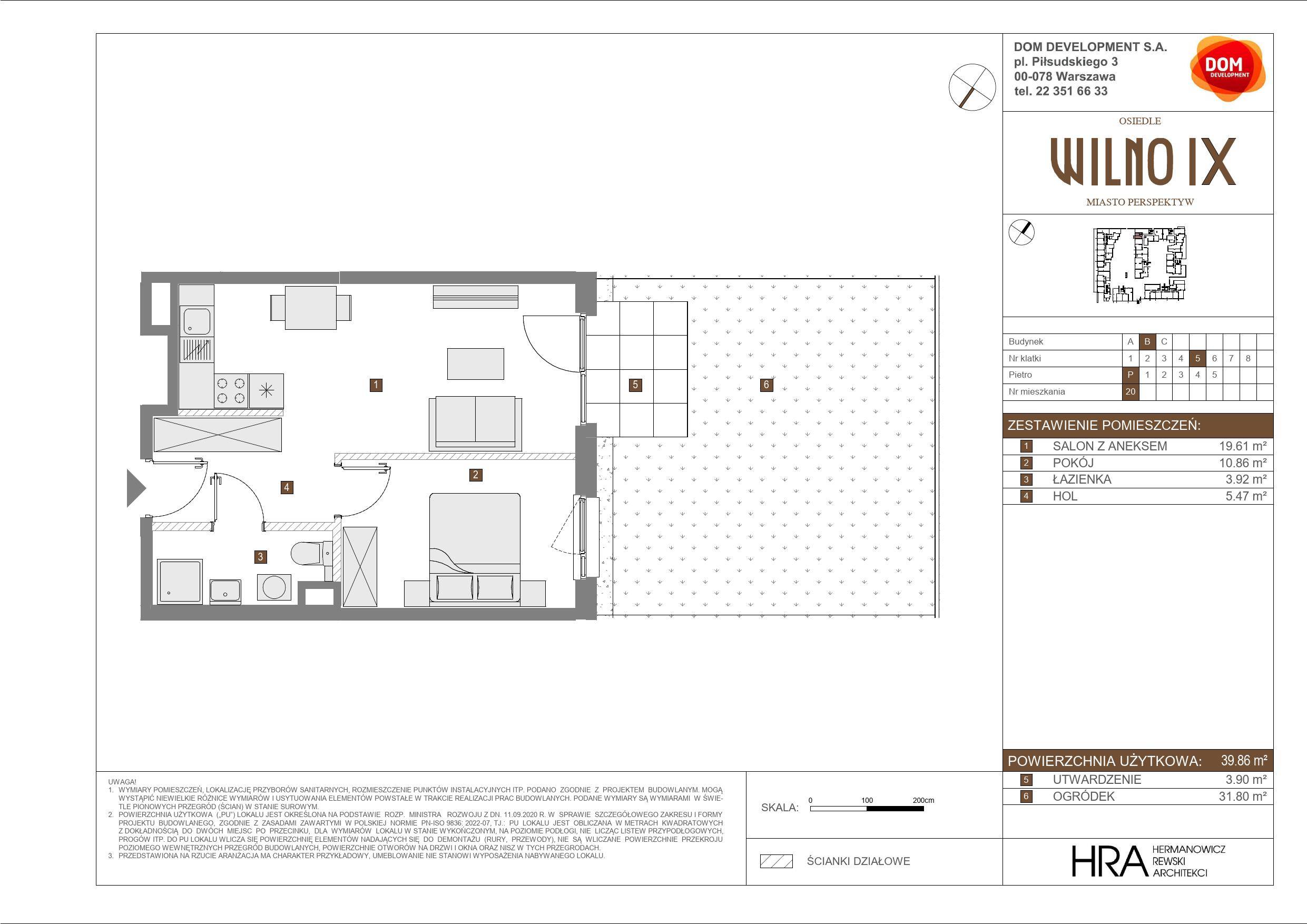 OSIEDLE WILNO – inwestycja Dom Development - lokal B 20, budynek B