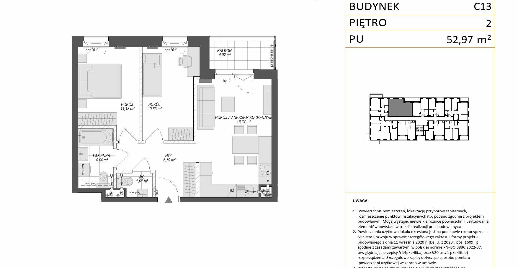 KONSTELACJA – inwestycja Dom Development - lokal C13 22, budynek C13