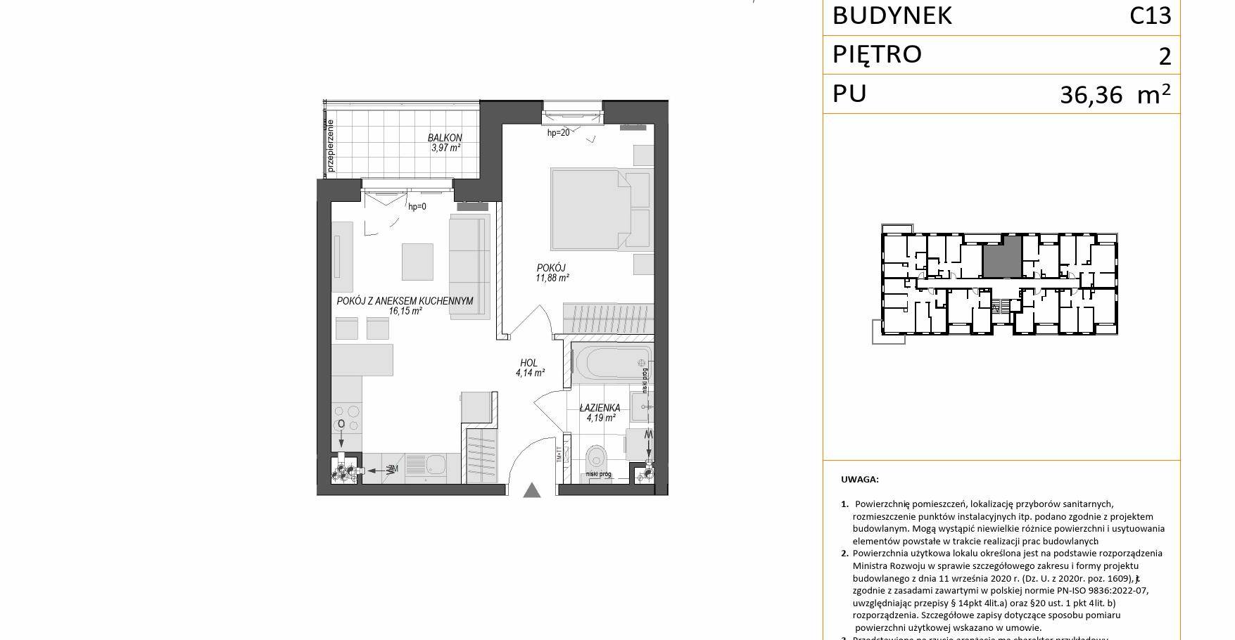 KONSTELACJA – inwestycja Dom Development - lokal C13 23, budynek C13