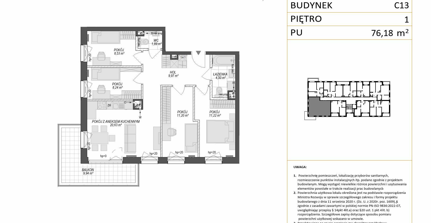 KONSTELACJA – inwestycja Dom Development - lokal C13 11, budynek C13