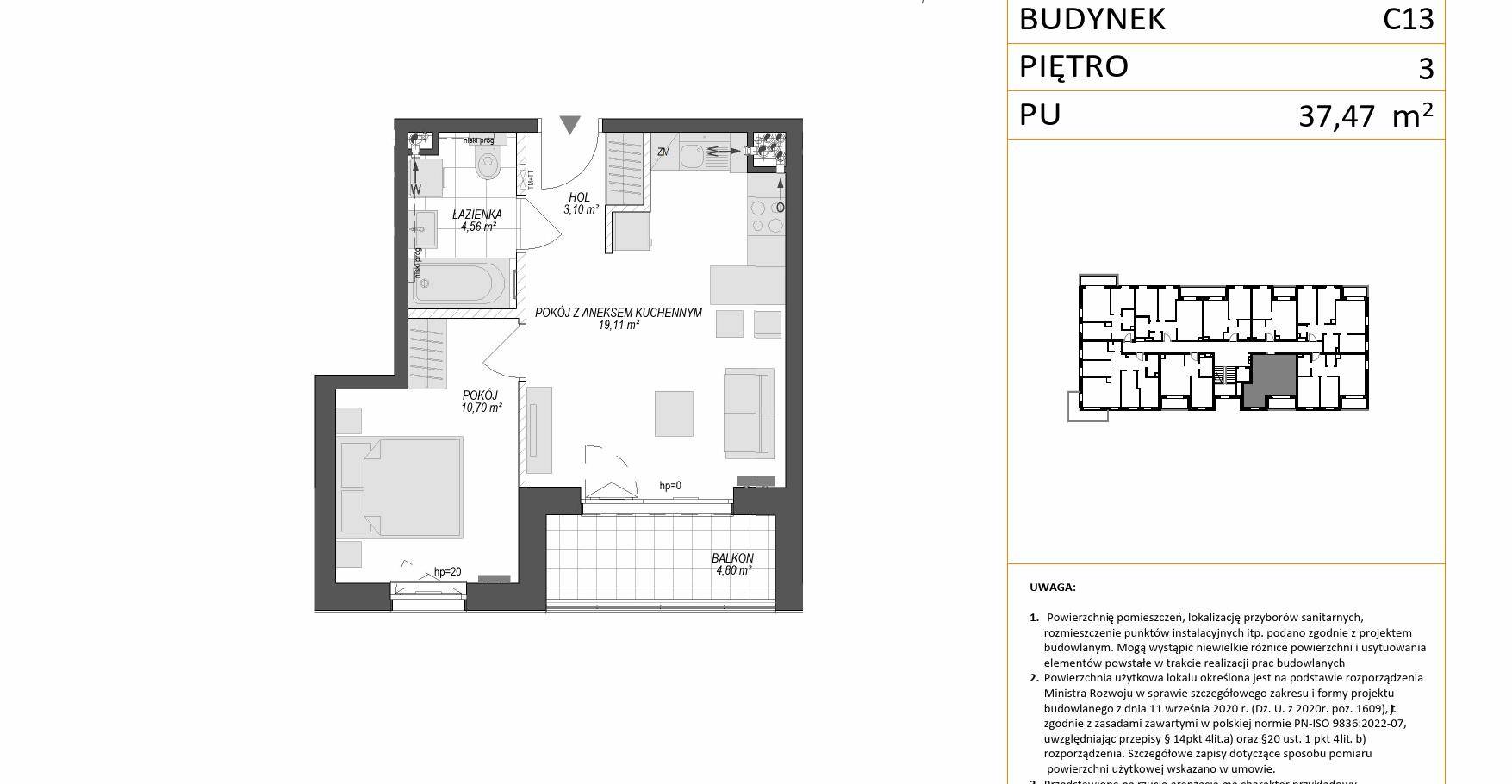 KONSTELACJA – inwestycja Dom Development - lokal C13 36, budynek C13