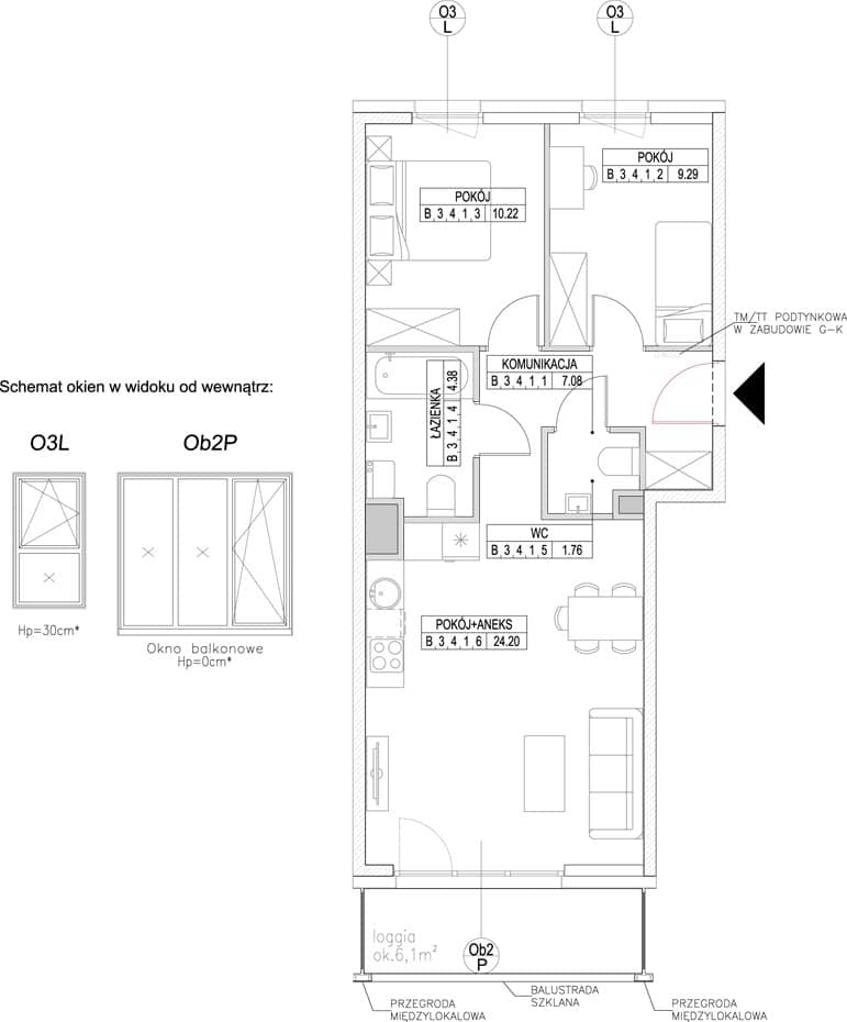 Forma – inwestycja INPRO - lokal B.3.4.1, budynek B