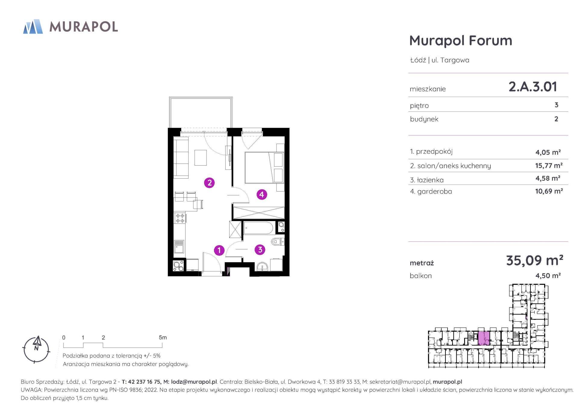 Murapol Forum – inwestycja Murapol - lokal 2.A.3.01, budynek A
