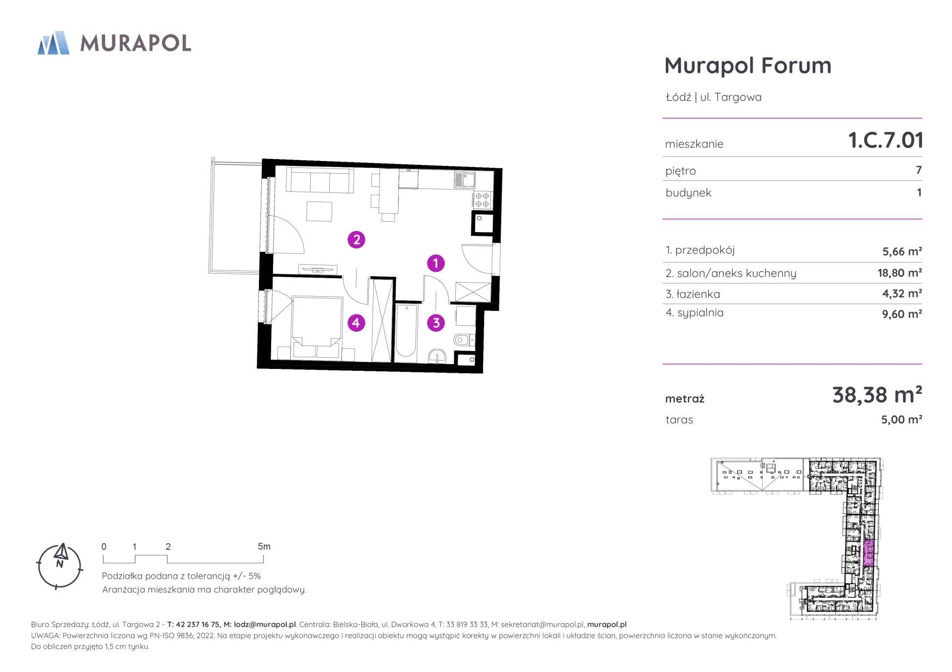 Murapol Forum – inwestycja Murapol - lokal 1.C.7.01, budynek C