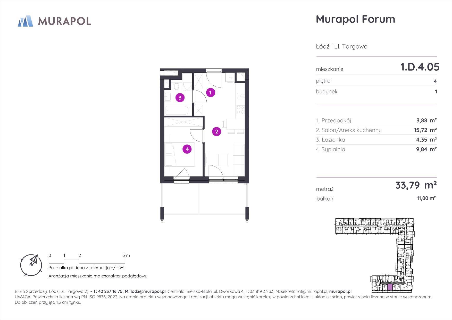 Murapol Forum – inwestycja Murapol - lokal 1.D.4.05, budynek D