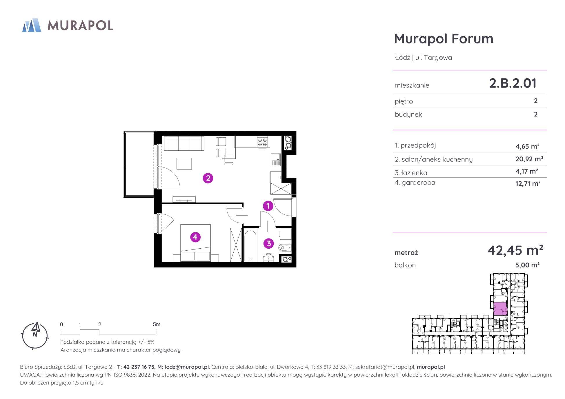 Murapol Forum – inwestycja Murapol - lokal 2.B.2.01, budynek B