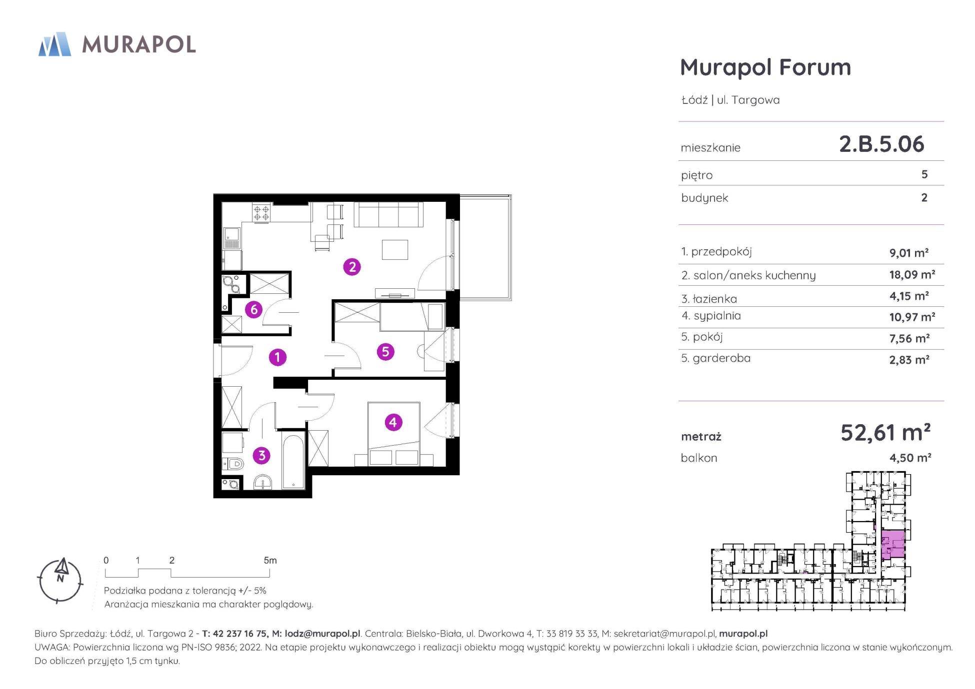 Murapol Forum – inwestycja Murapol - lokal 2.B.5.06, budynek B